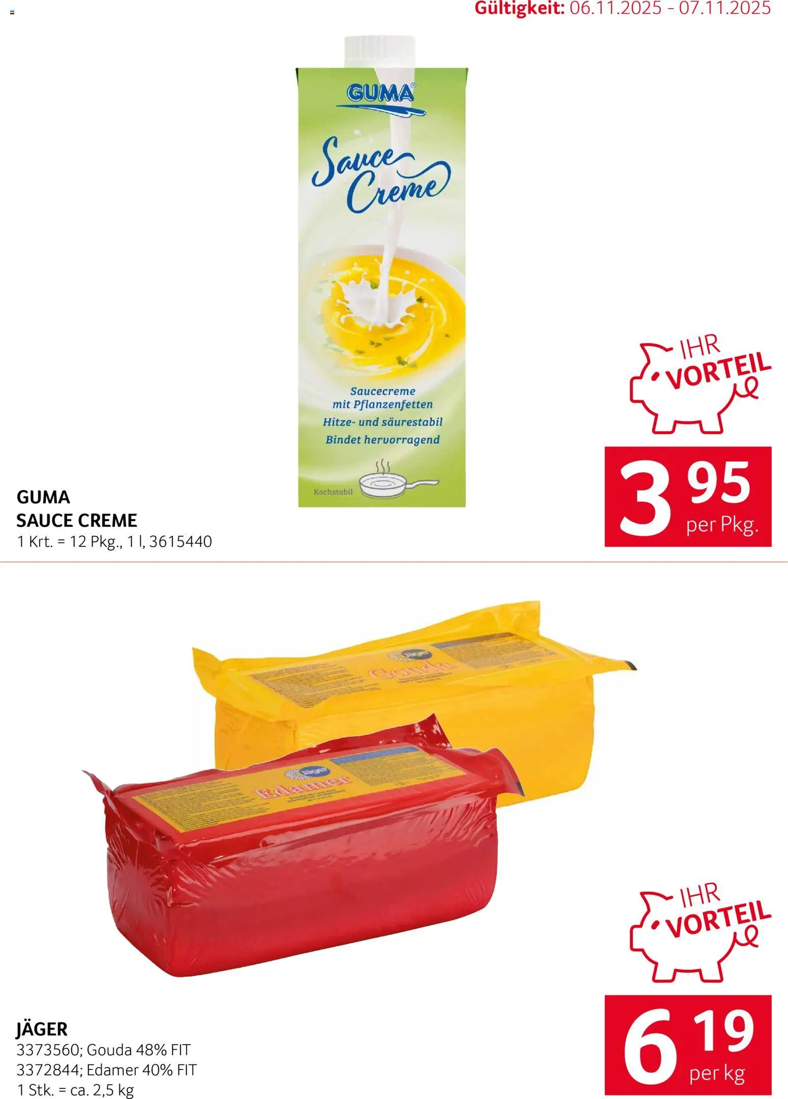 Transgourmet Spartage gültig ab 06.11.2025 | Seite: 5 | Produkte: Creme