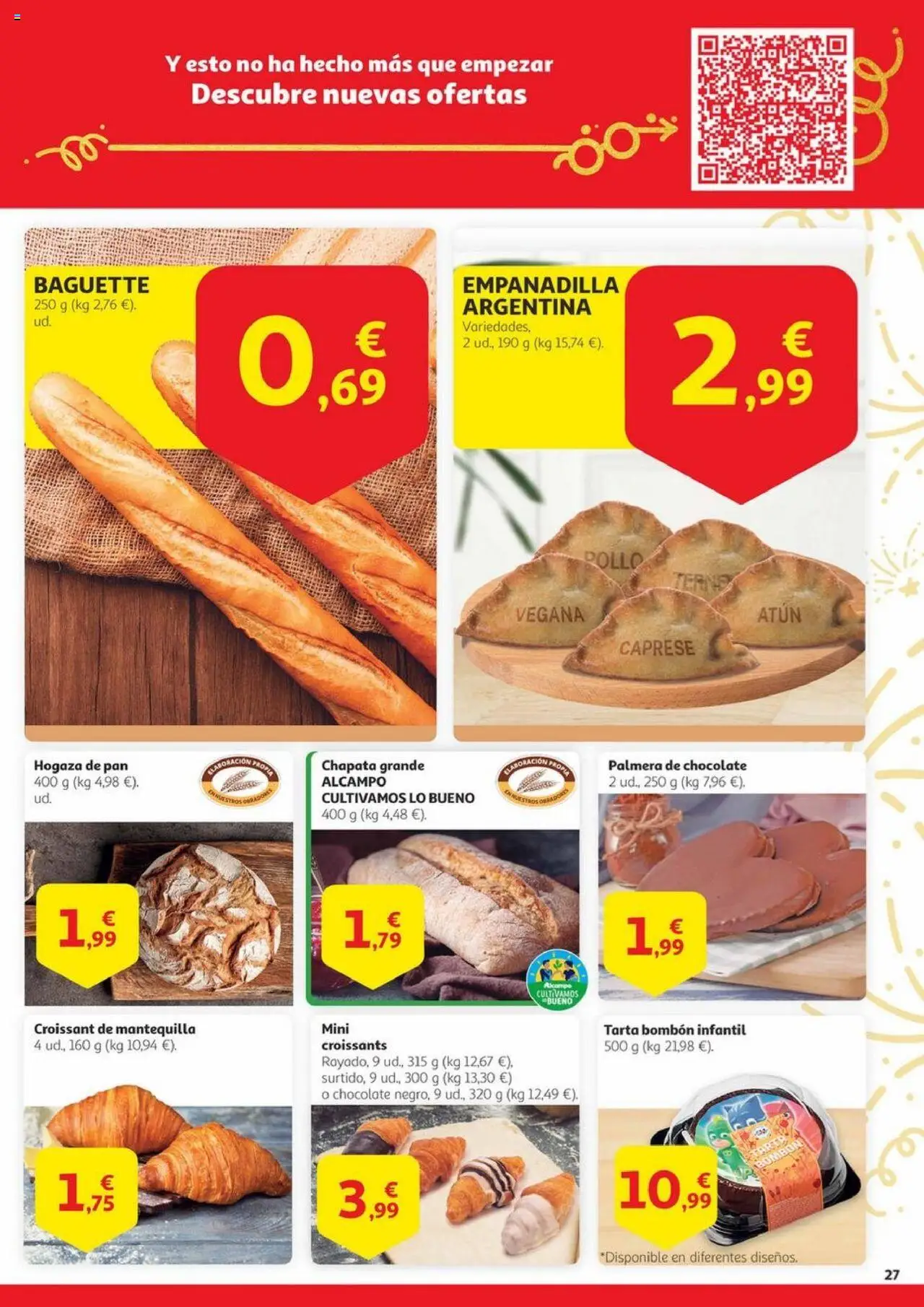 Alcampo -  Canarias │ válido desde el 17.06.2025 | Página: 27 | Productos: Pan, Chocolate, Croissant, Συσκευή ροής