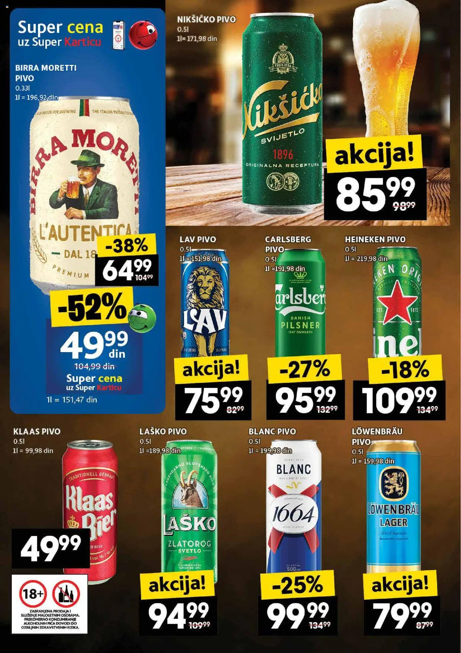 Roda katalog - važi od 13.11.2025 | Strana: 24 | Proizvode: Birra Moretti, Pica, Pivo, Carlsberg