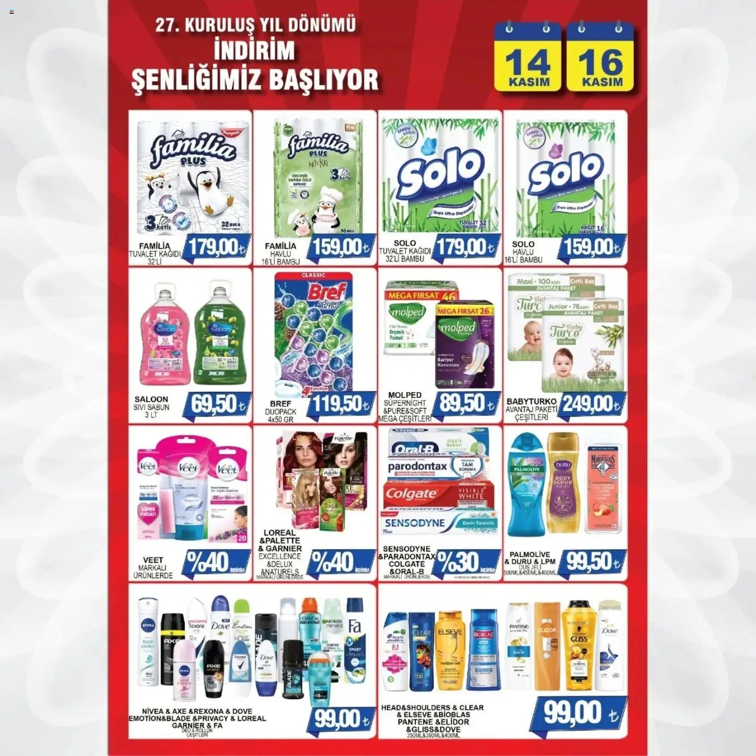 Furpa Cuma’dan Pazar’a Katalog - 14.11.2025 tarihinden itibaren geçerlidir | Sayfa: 13 | Ürünler: Duş, Sabun, Duş jeli, Tuvalet kağıdı