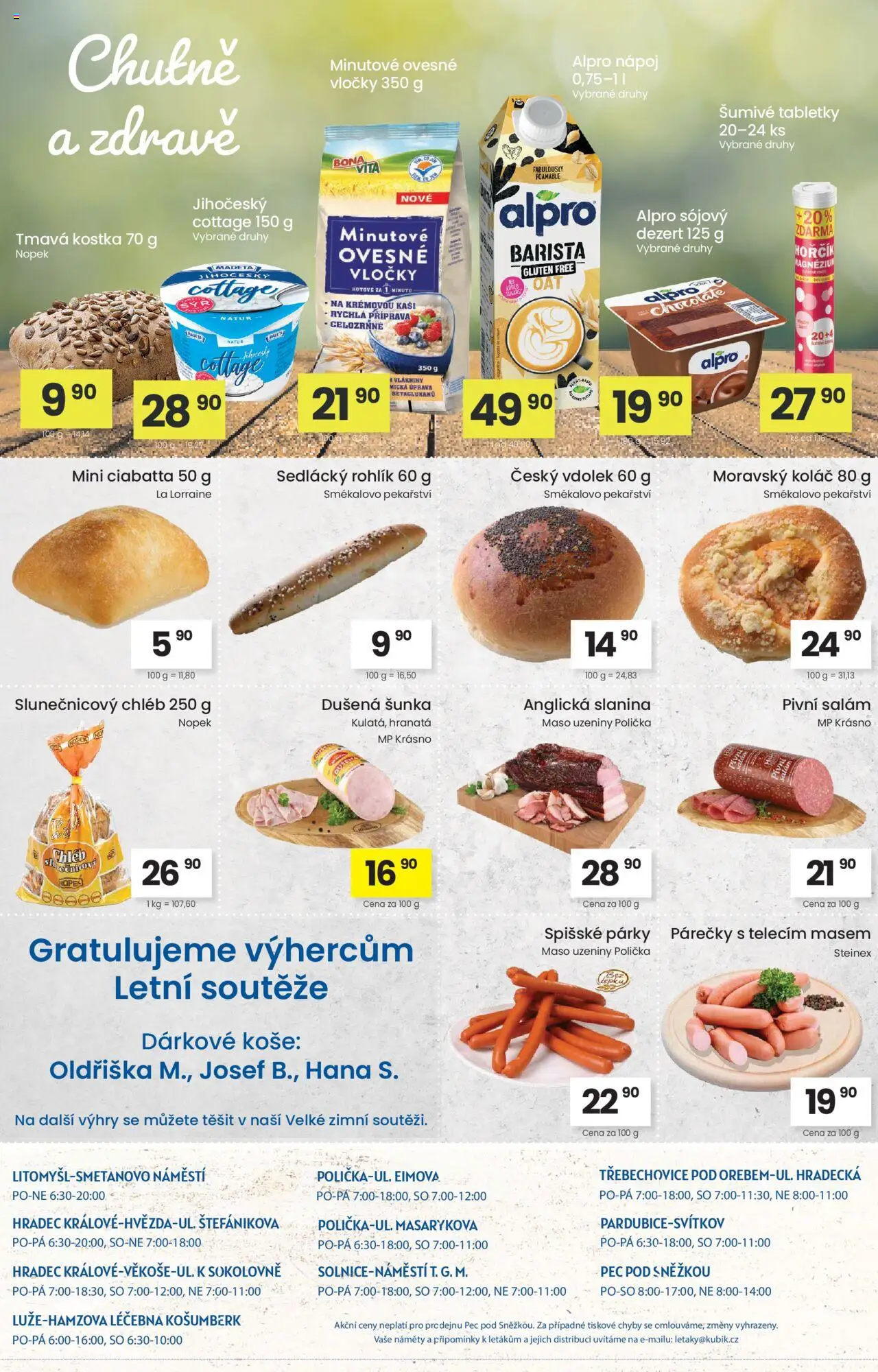 Kubík leták od 14.10.2025 | Strana: 4 | Produkty: Chléb, Párky, Pec, Slunečnicový chléb