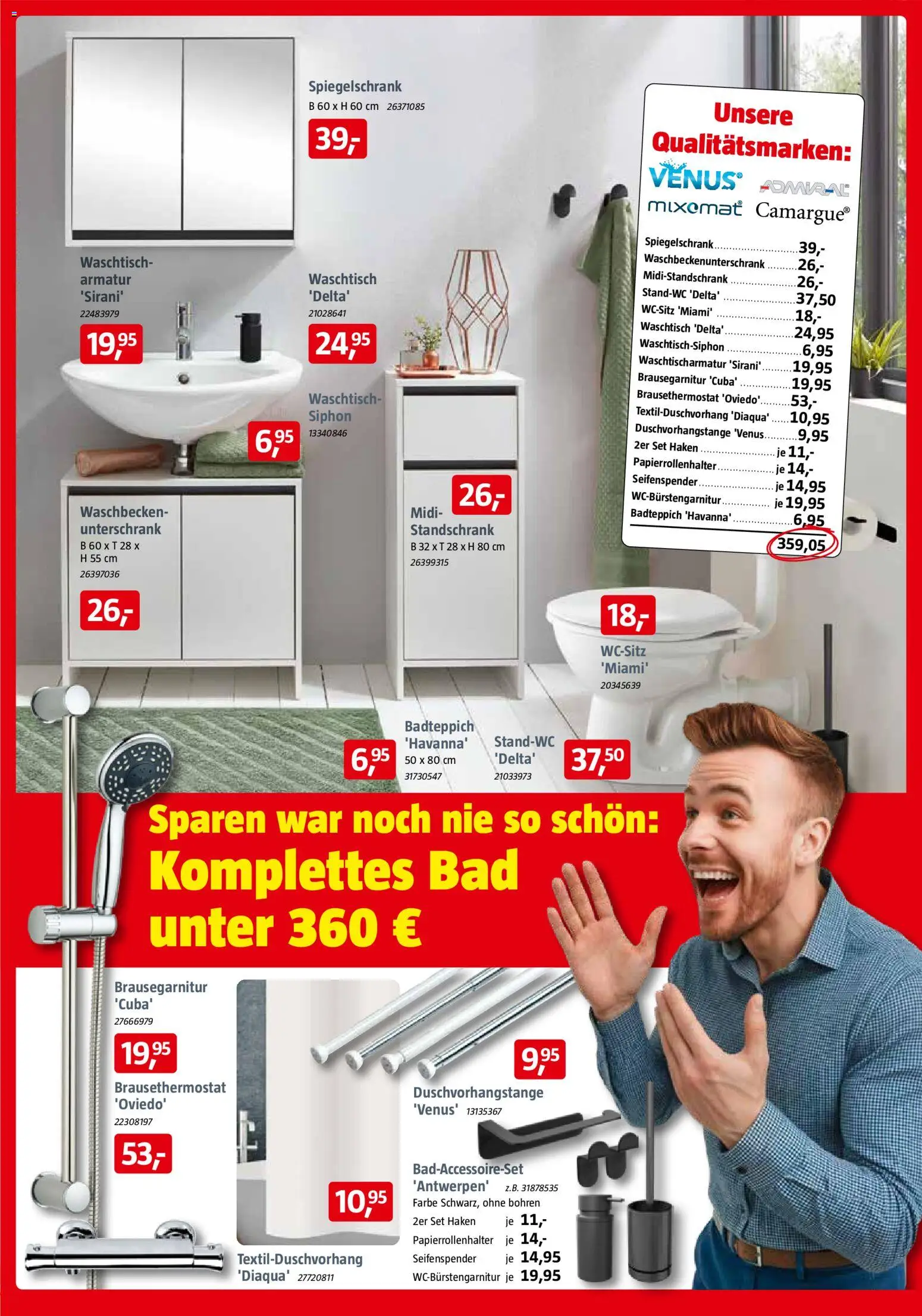 Bauhaus Prospekt 	 – gültig ab 28.02.2026 | Seite: 29 | Produkte: Bad, Seifenspender, Armatur, Waschtisch