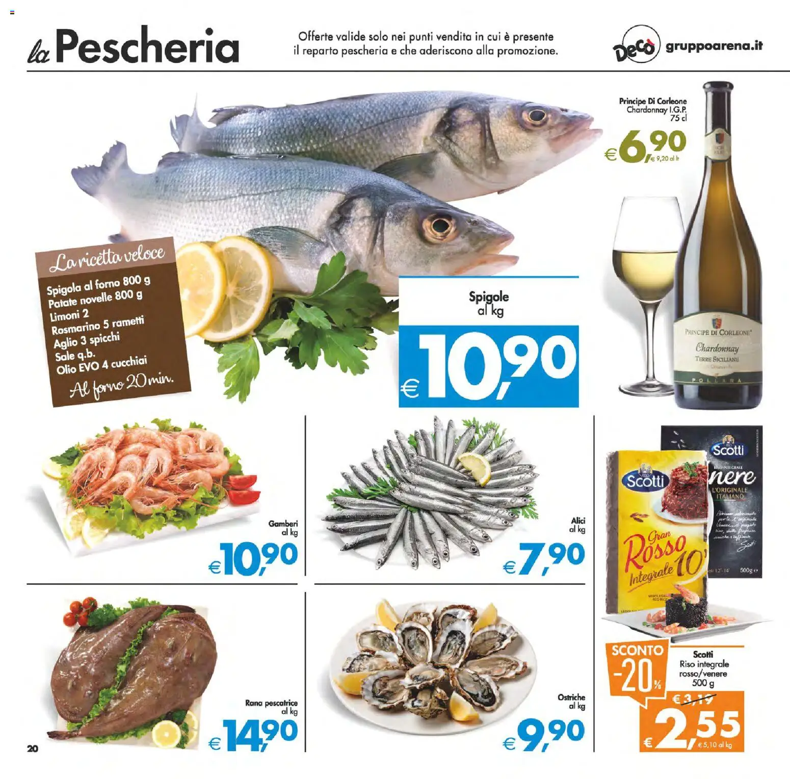 Volantino Decò del 13.02.2026 | Pagina: 27 | Prodotti: Gamberi, Patate, Spigola, Forno