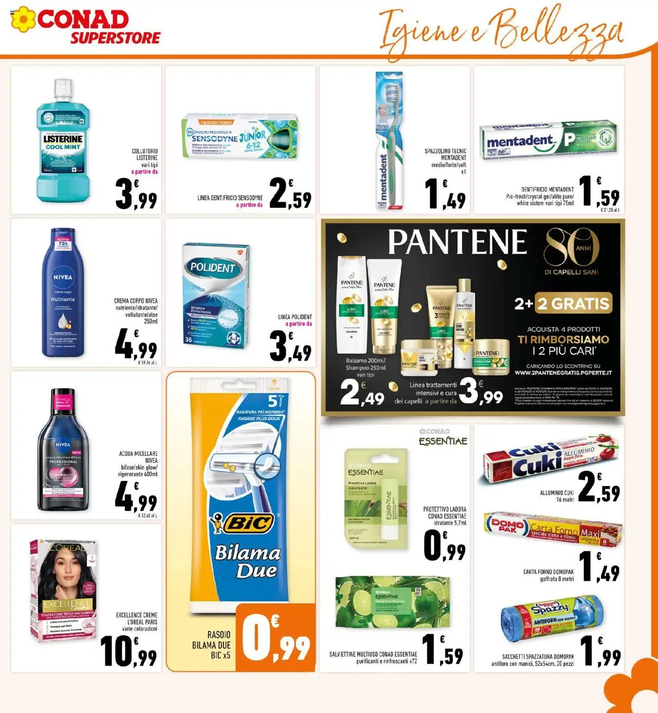 Volantino Conad del 22.10.2025 | Pagina: 29 | Prodotti: Crema, Dentifricio, Acqua, Forno