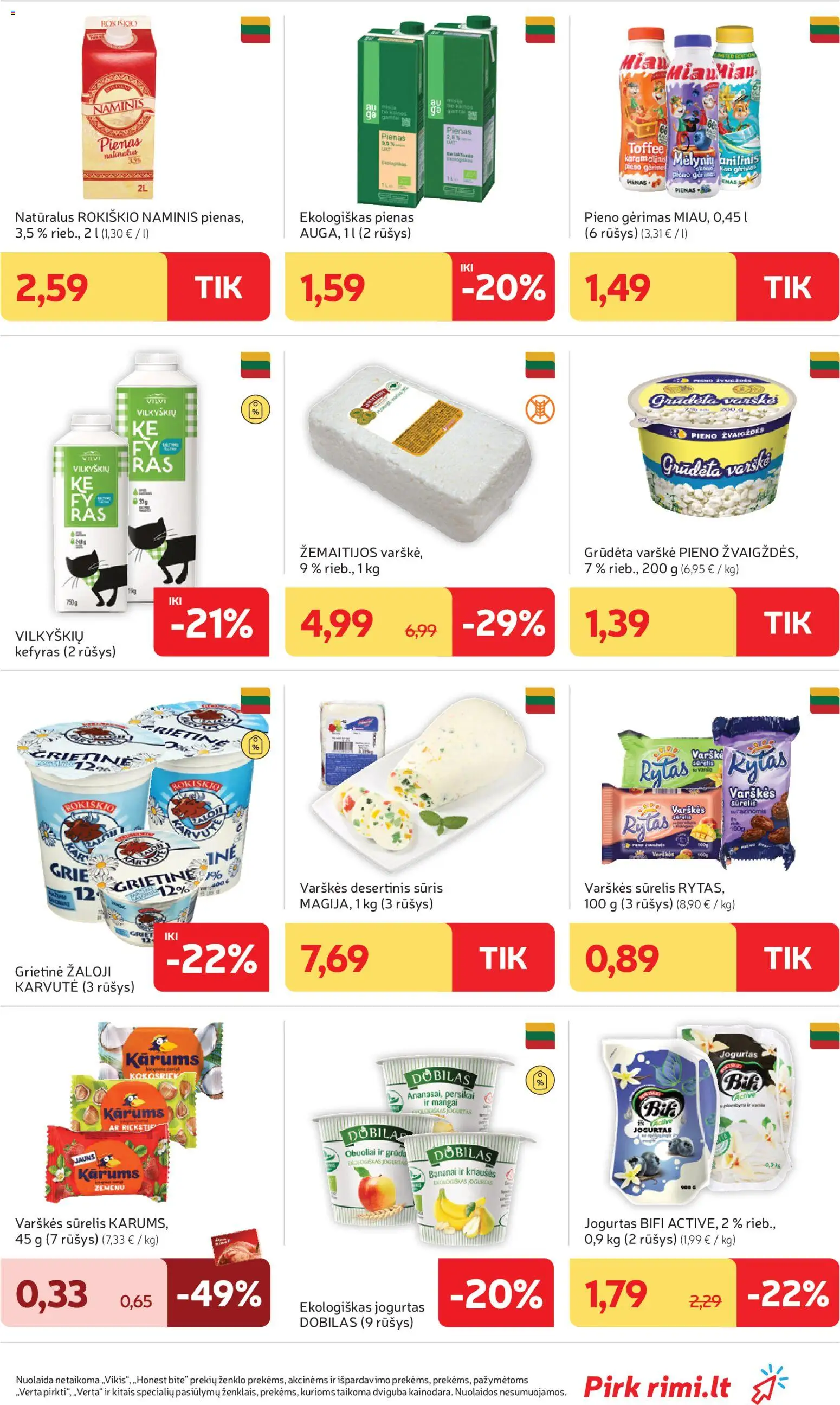Rimi akcijos nuo 04.11.2025 | Puslapis: 19 | Prekių: Sūrelis, Pienas, Jogurtas, Bananai