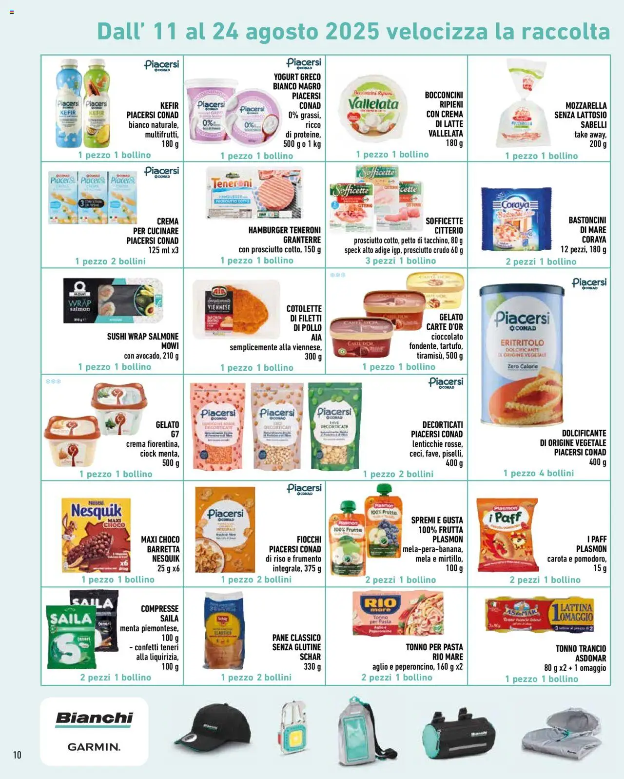 Volantino Conad del 14.08.2025 | Pagina: 10 | Prodotti: Crema, Riso, Gelato, Pasta