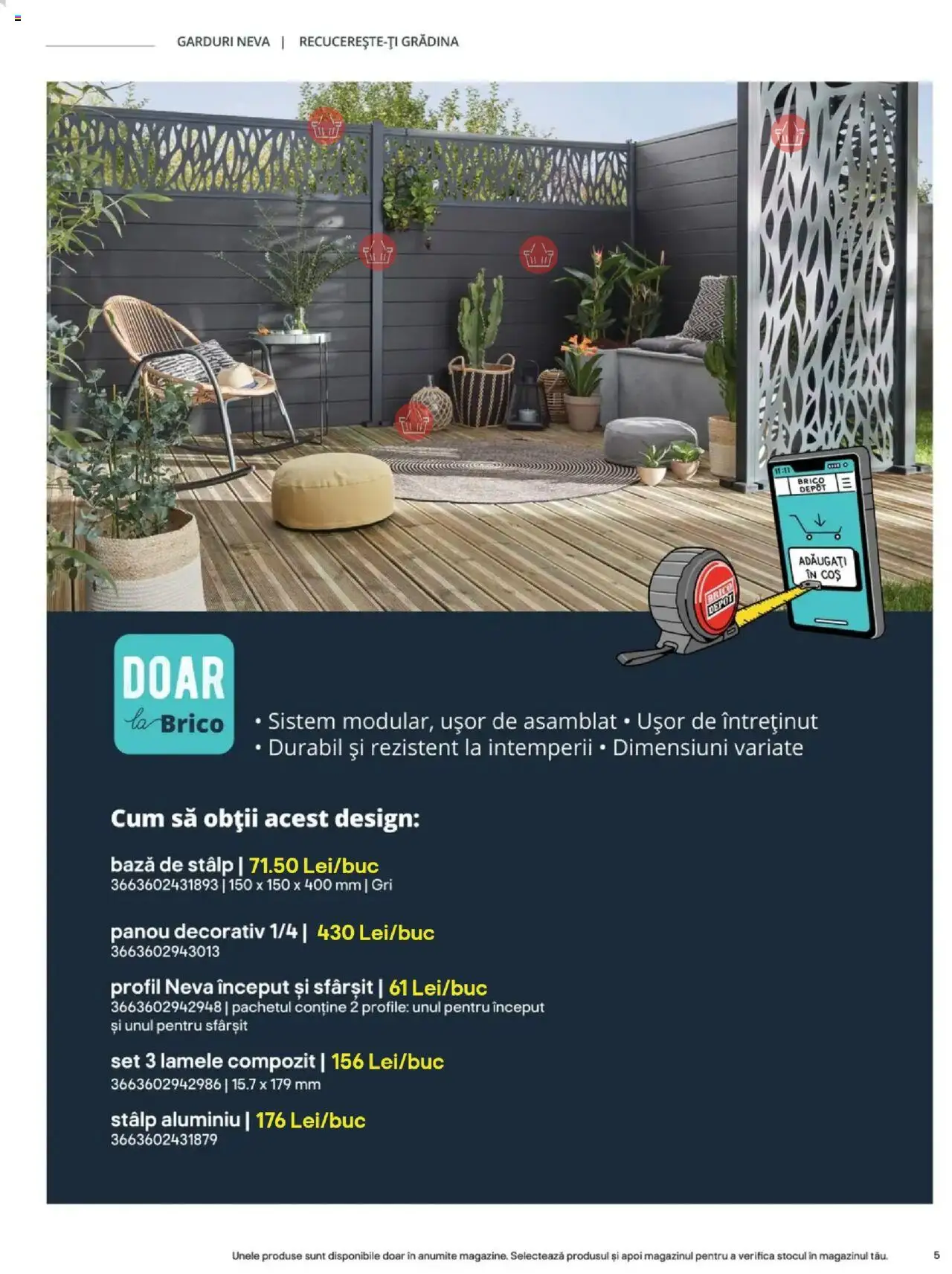 Brico Depot catalog - Transformă-ți curtea în povestea ta de vară – valabil de la 23.05.2025 | Pagină: 5 | Produse: Coș