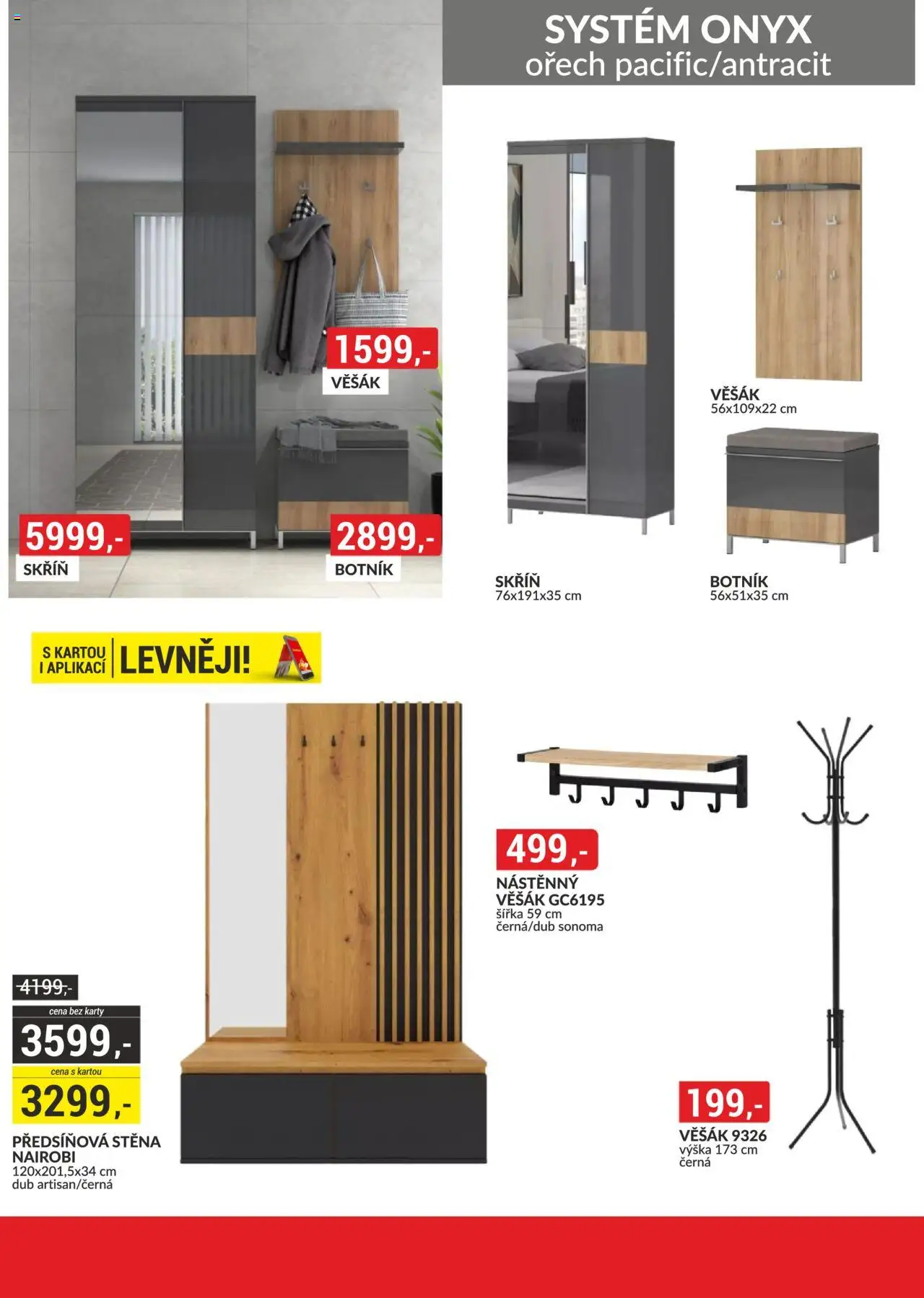 BAUMAX leták - Moderní bydlení od 01.06.2025 | Strana: 32 | Produkty: Předsíňová stěna, Karty, Botník, Věšák
