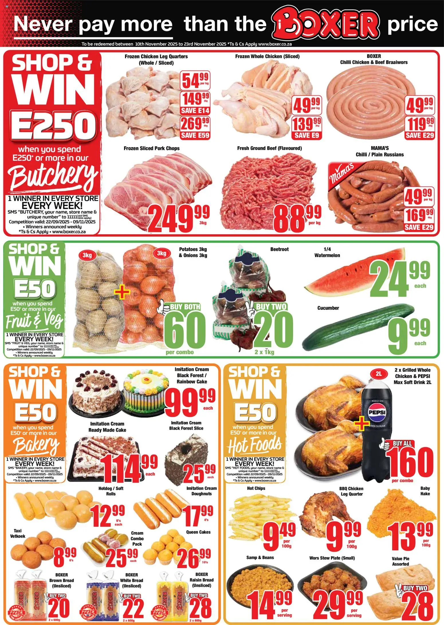 New Boxer catalogue – valid from 23.10.2025 | Page: 2 | Products: Beef, Chips, Potatoes, Onions