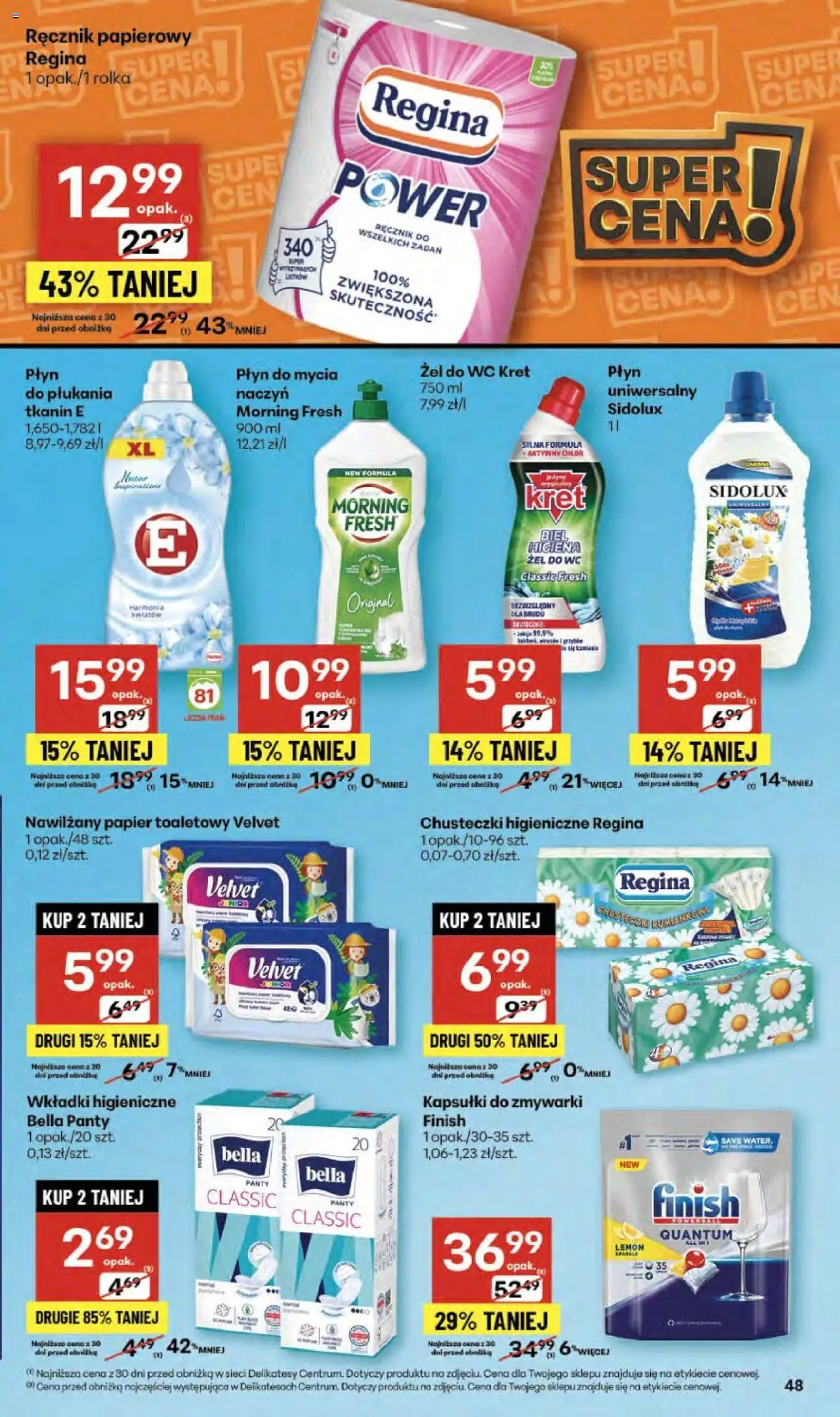 Delikatesy Centrum Gazetka - Sklepy Własne od 16.10.2025 | Strona: 48 | Produkty: Papier toaletowy, Wkładki higieniczne, Ręcznik papierowy, Kapsułki do zmywarki