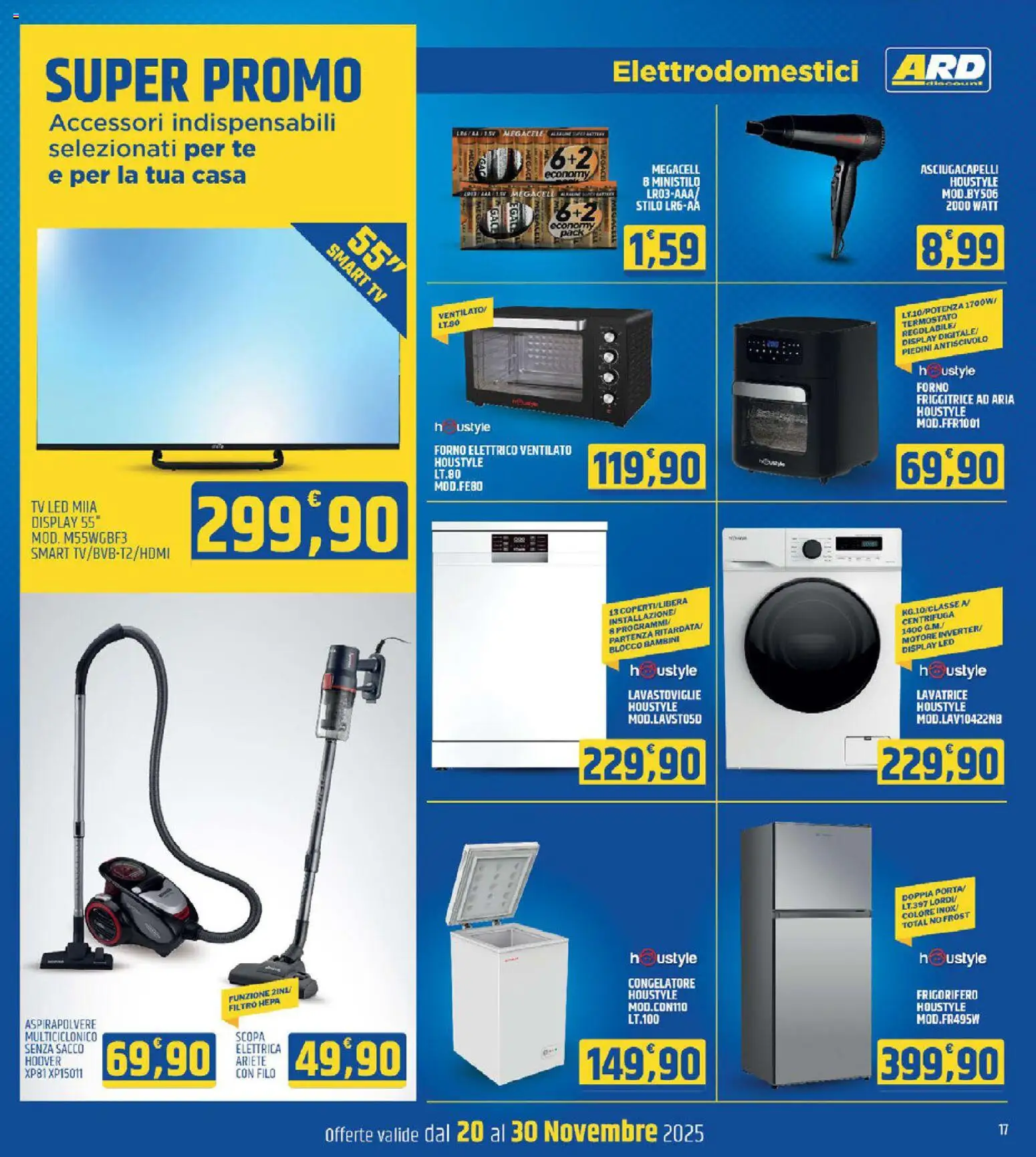 Volantino ARD Discount del 18.11.2025 | Pagina: 17 | Prodotti: Tè, Lavastoviglie, Friggitrice, Forno elettrico