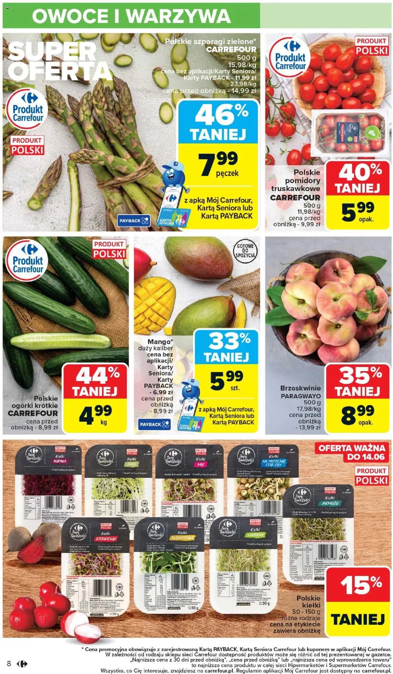 Carrefour Gazetka od 02.06.2025 | Strona: 10 | Produkty: Mango, Ogórki, Warzywa, Owoce