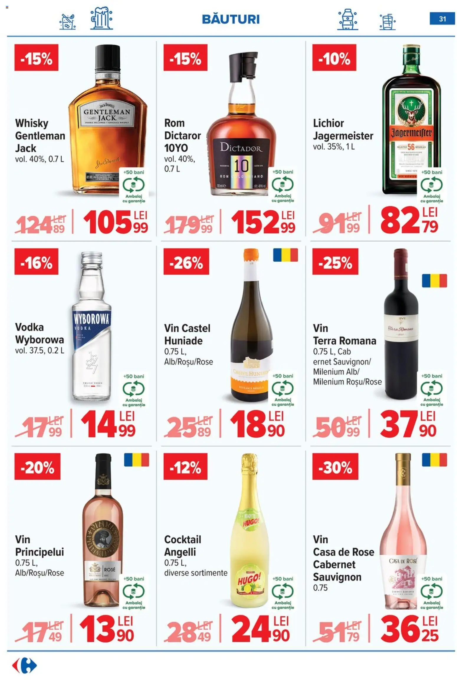 Noul catalog Carrefour – valabil de la 25.02.2026 | Pagină: 32 | Produse: Lichior, Vin, Cocktail, Vodka