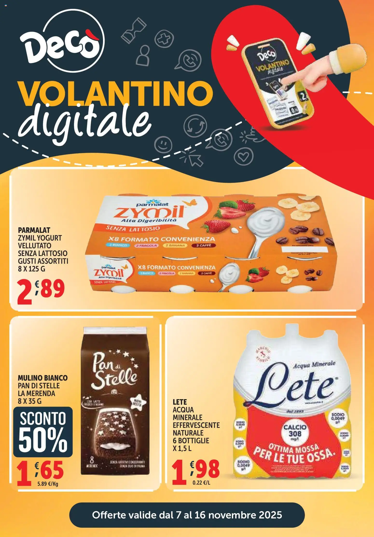 Volantino Decò del 07.11.2025 | Pagina: 21 | Prodotti: Yogurt, Caffè, Acqua, Acqua minerale