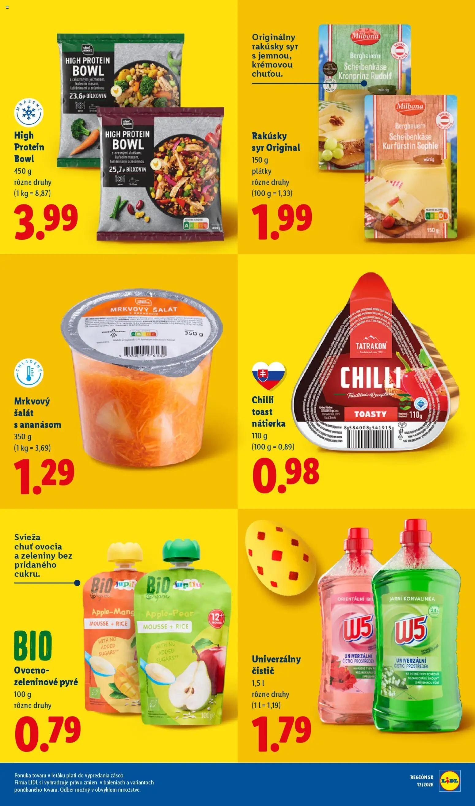 Nové Lidl akcie – leták je platný od 16.03.2026 | Strana: 91 | Produkty: Syr, Chilli, Protein, Šalát