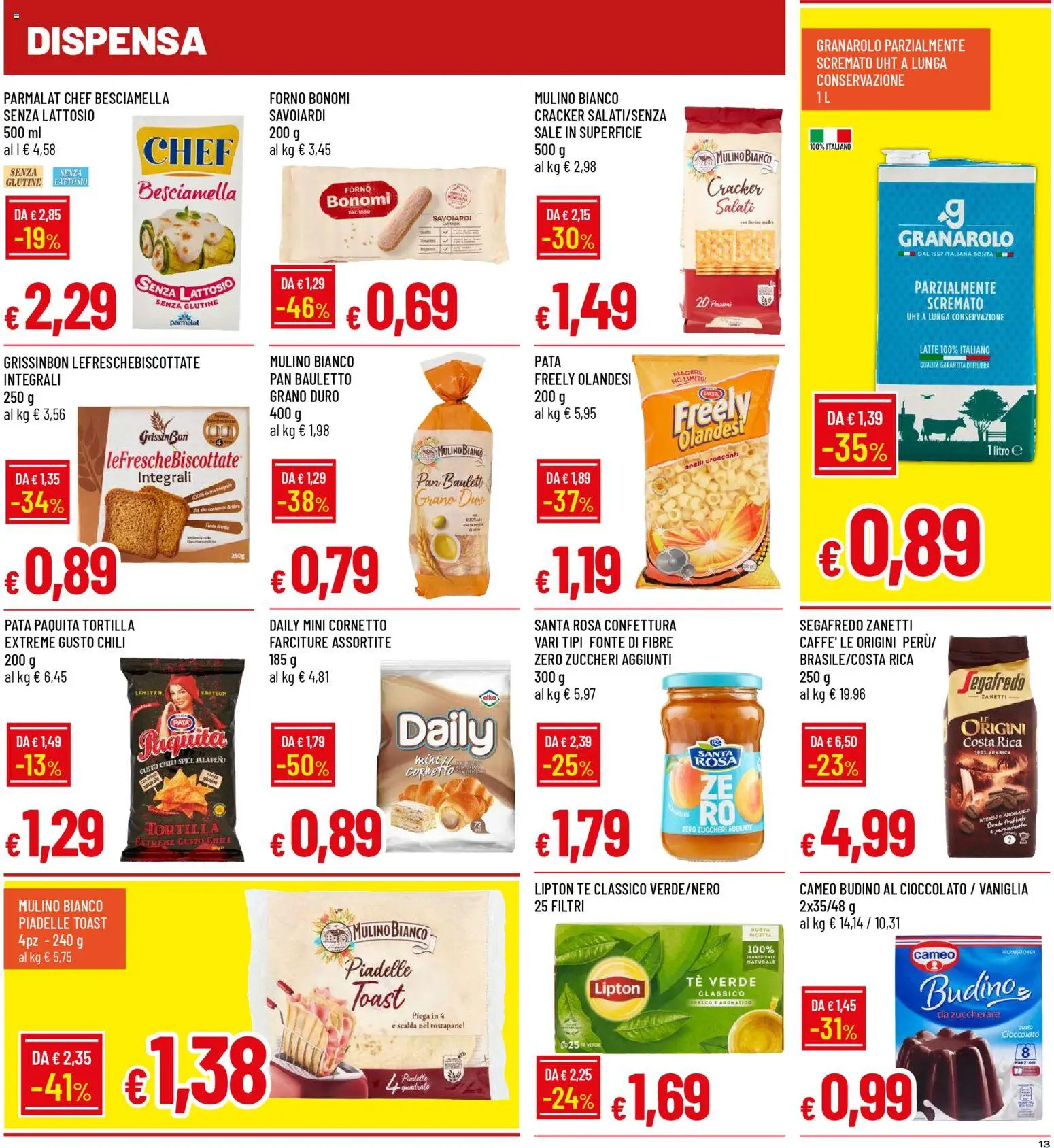 Volantino Famila del 09.04.2026 | Pagina: 13 | Prodotti: Cioccolato, Forno, Budino, Besciamella