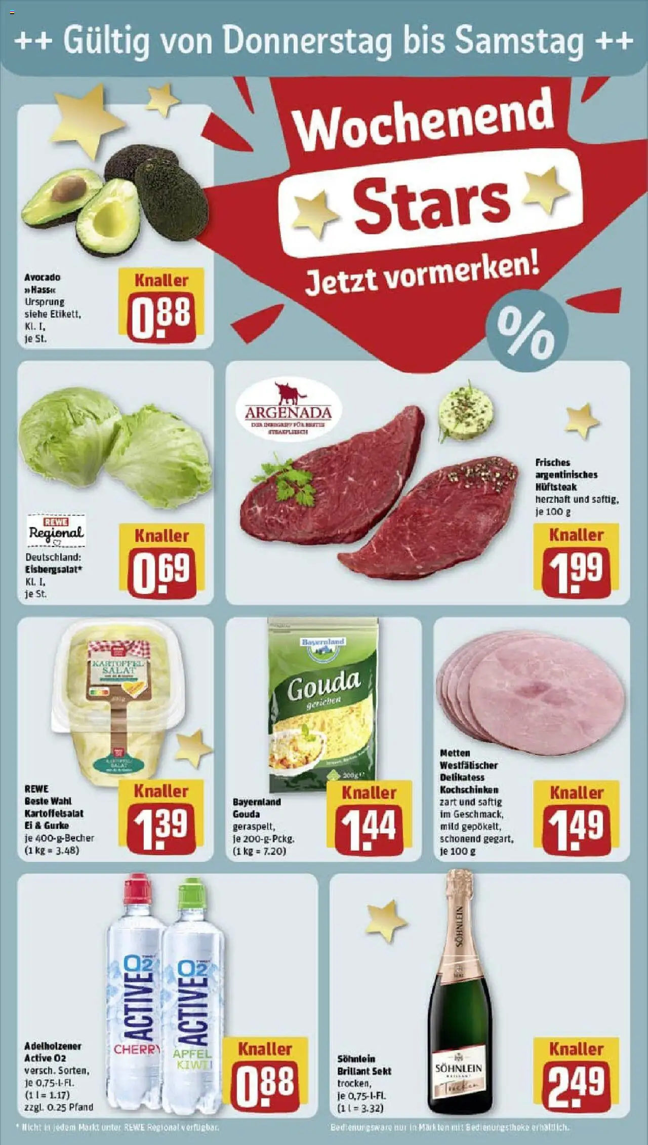 Rewe prospekt Essen	 - gültig ab dem 07.07.2025 | Seite: 26 | Produkte: Sekt, Adelholzener, Steak, Salat
