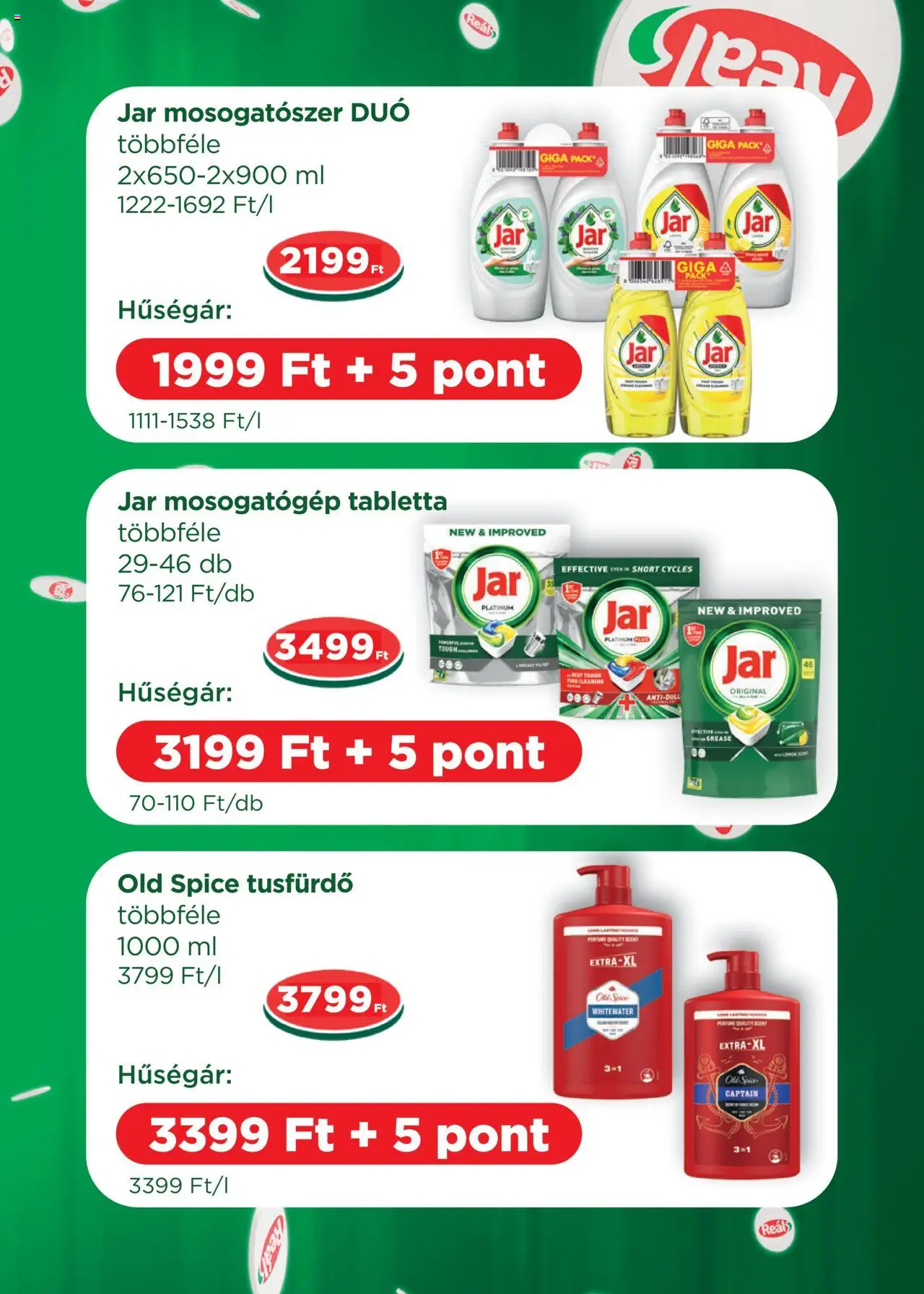 Reál akciós ujság - amely érvényes a következő dátumtól: 04.06.2025 | Oldal: 4 | Termékek: Old spice, Tusfürdő, Mosogatógép tabletta, Mosogatószer