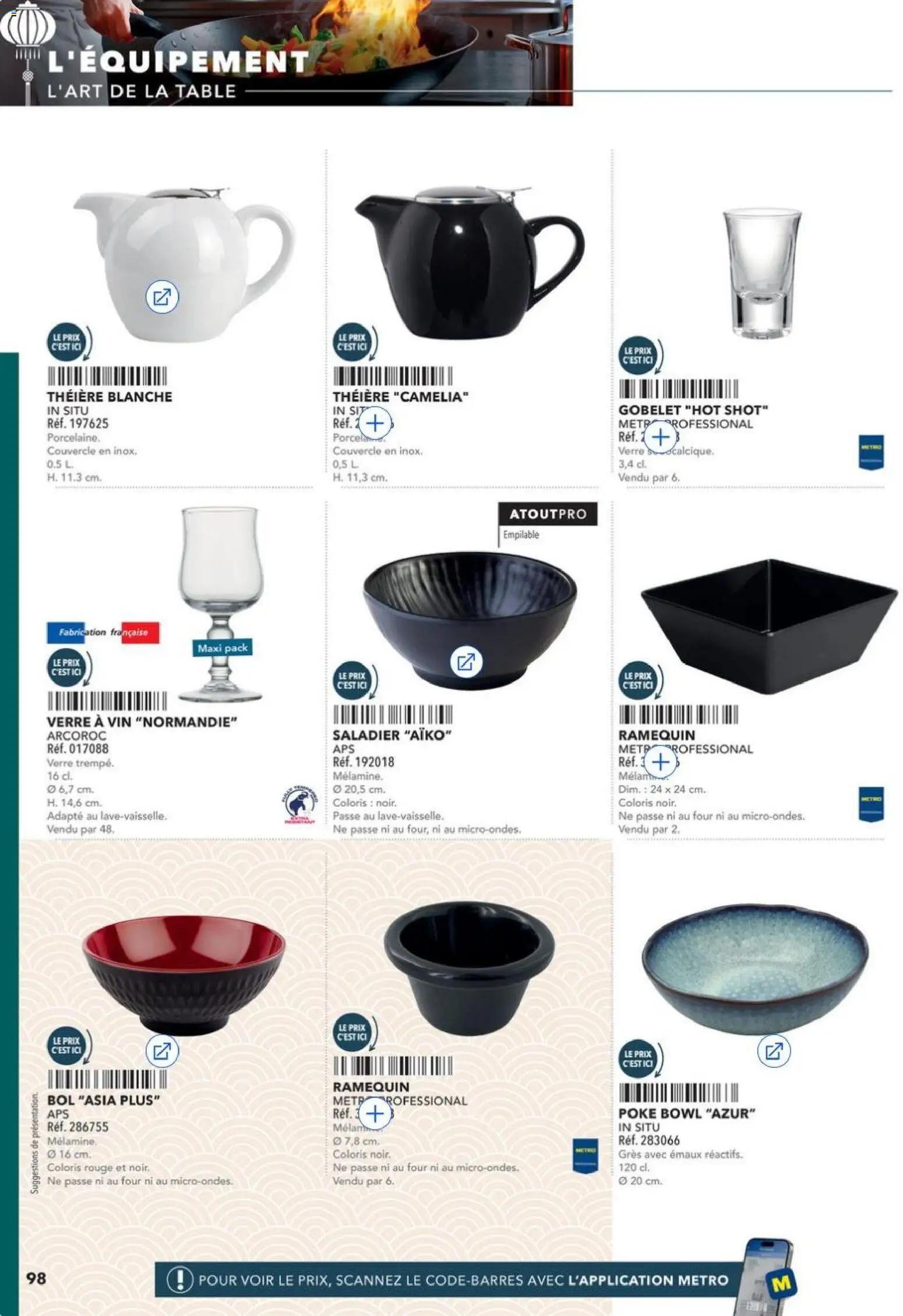 {H1} | Page: 98 | Produits: Théière, Camelia, Four, Vin