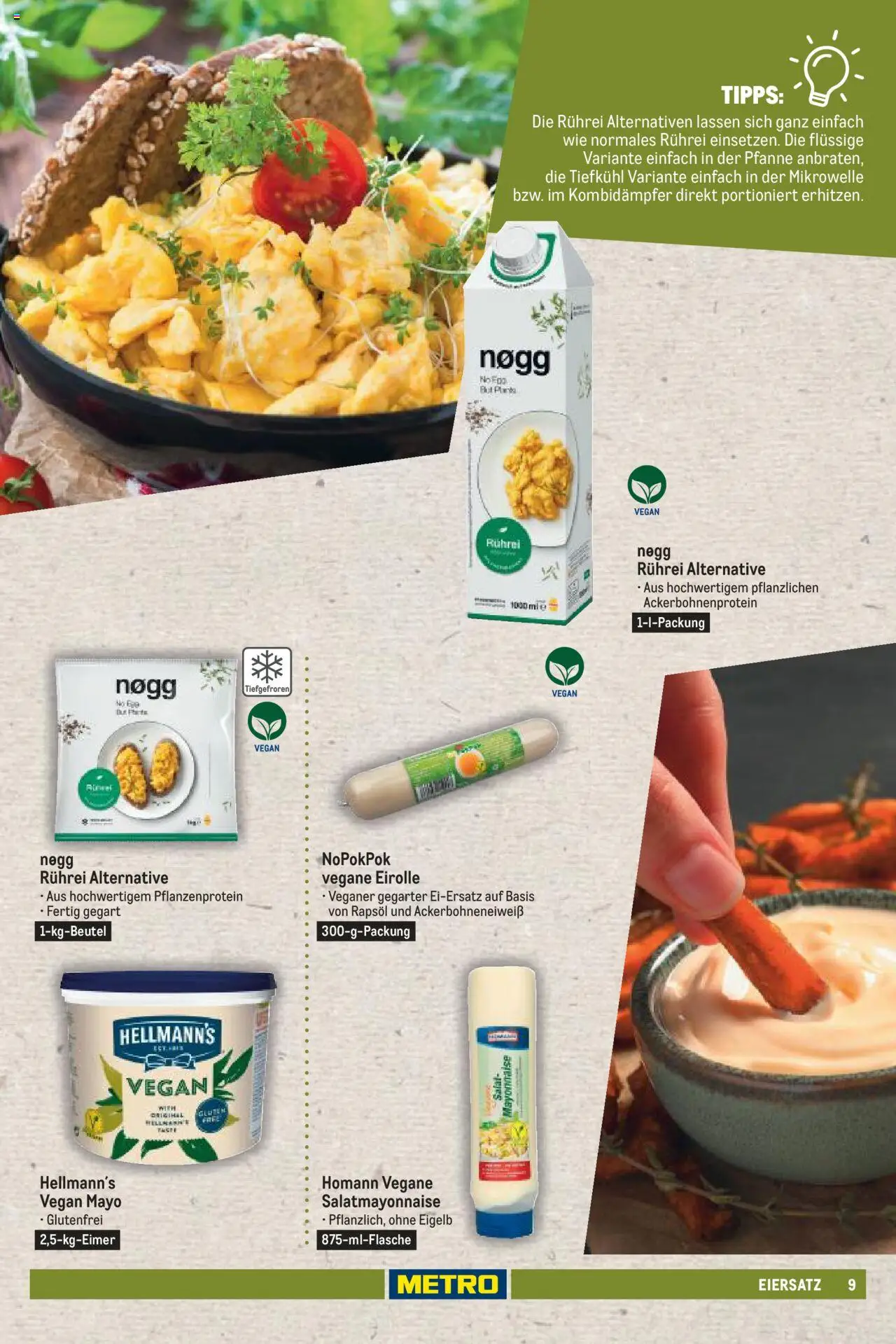 Metro Sortimentskatalog Vegane & Vegetarische Alternativen – gültig ab 22.08.2024 | Seite: 9 | Produkte: Mikrowelle, Rapsöl, Mayonnaise