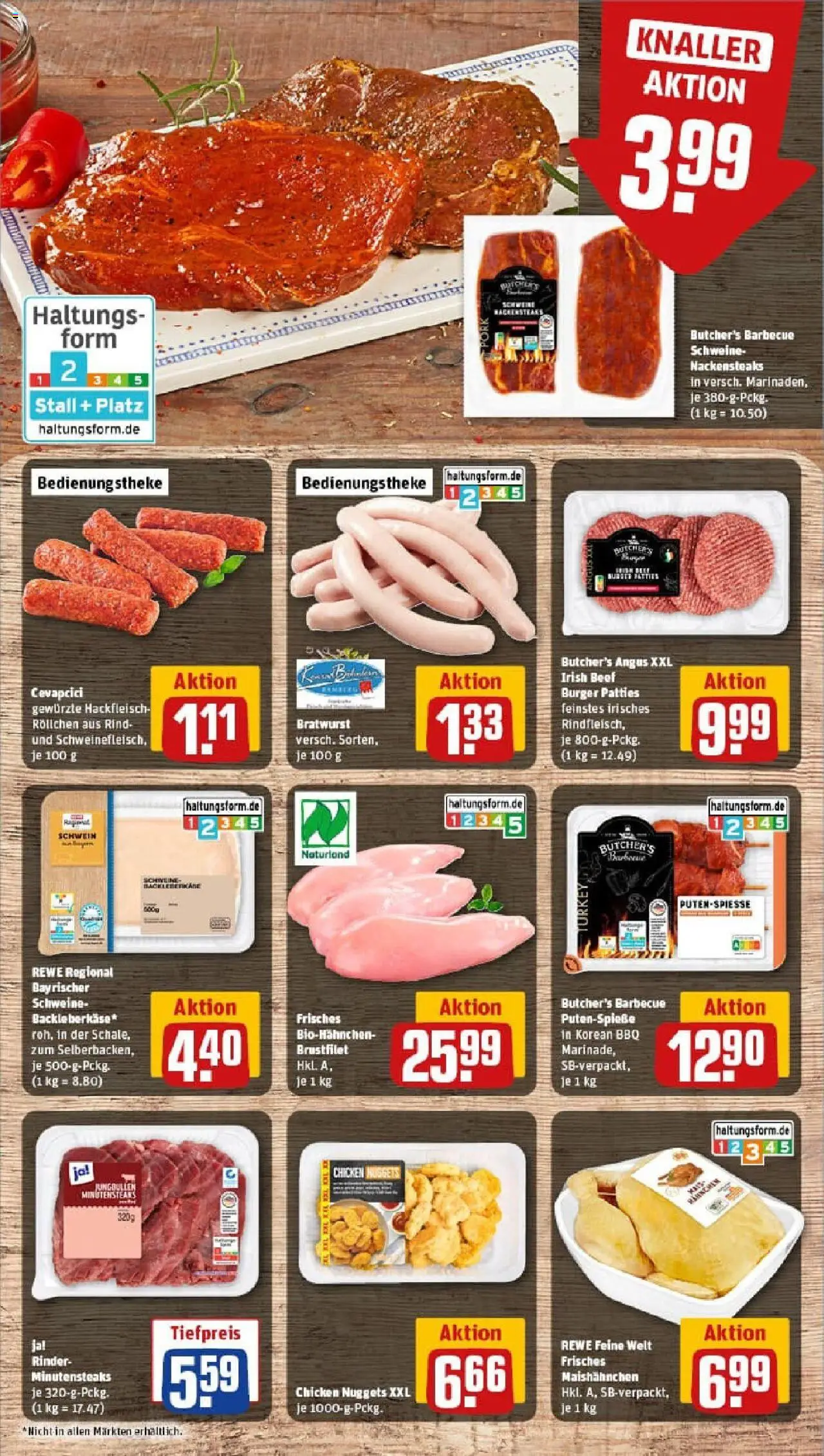 Rewe prospekt Hirschaid	 - gültig ab dem 22.06.2025 | Seite: 8 | Produkte: Bratwurst, Cevapcici, Burger, Hackfleisch