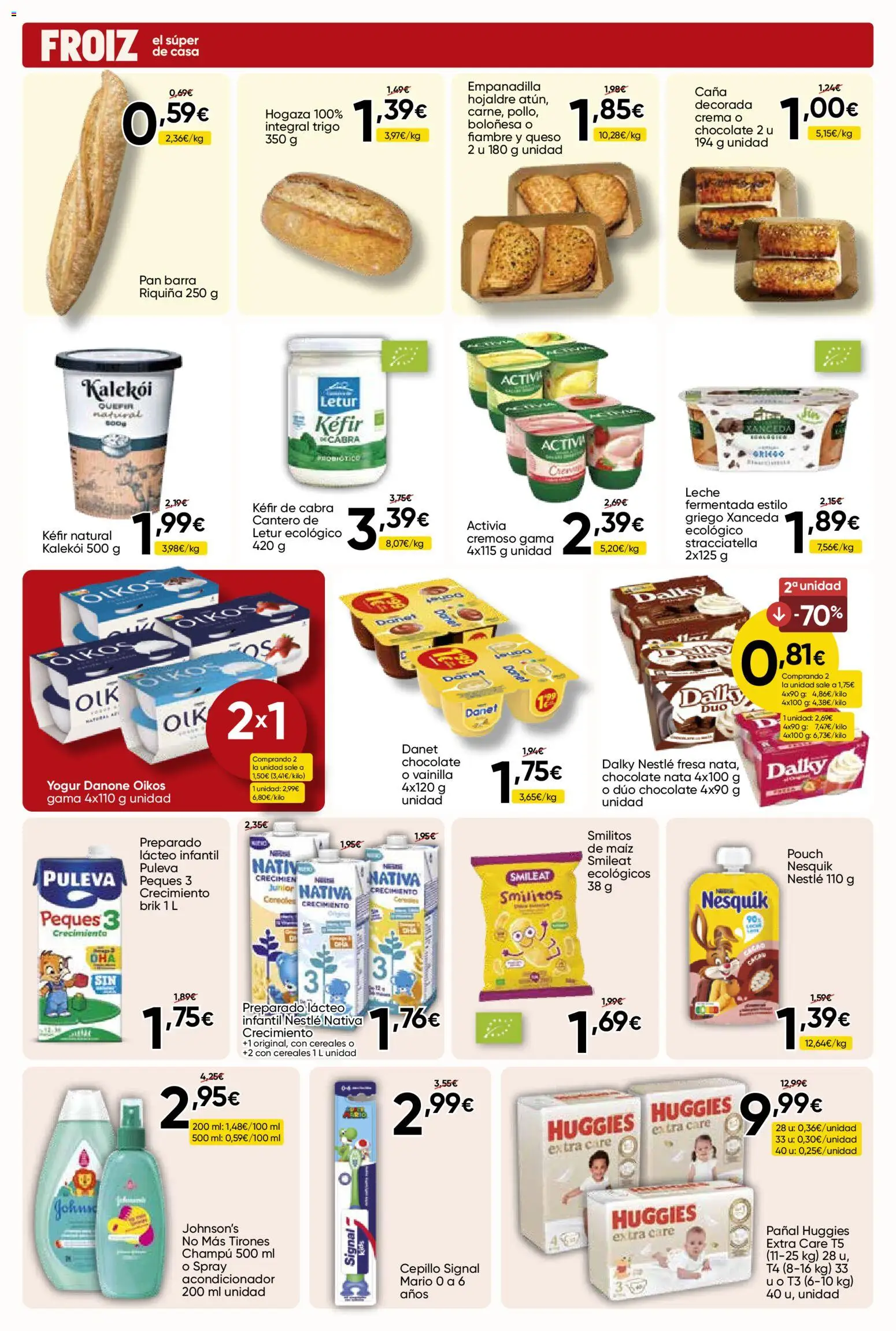 Froiz folleto │ válido desde el 03.03.2026 | Página: 9 | Productos: Champú, Yogur, Pan, Cereales