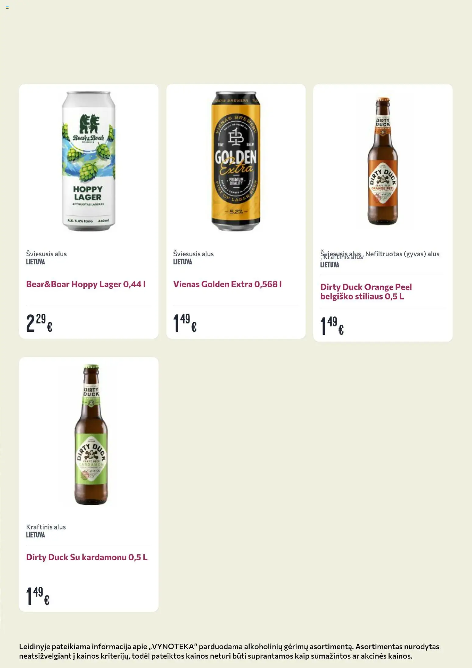 VYNOTEKA akcijos nuo 20.04.2026 | Puslapis: 24 | Prekių: Alus