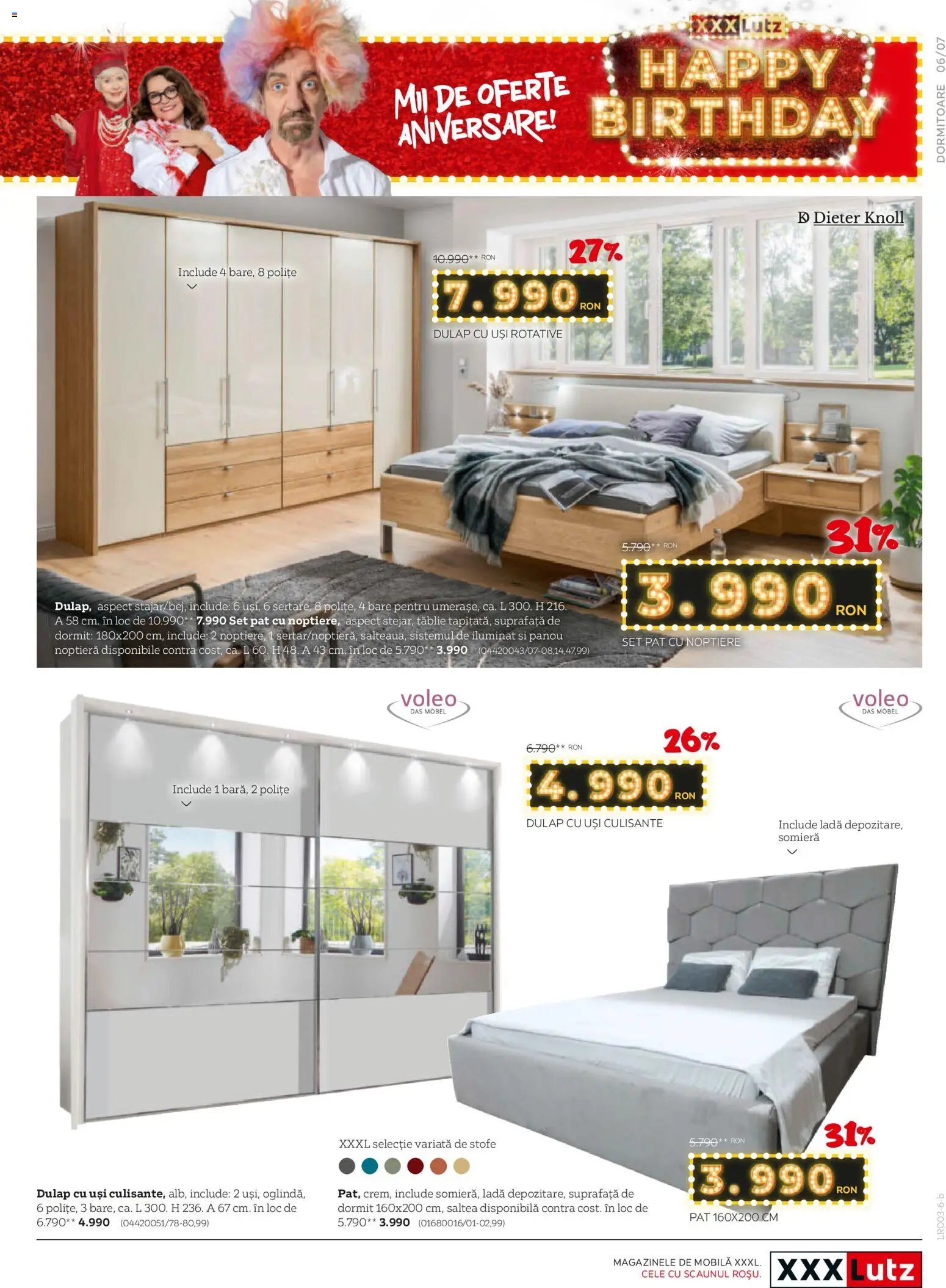 Noul catalog XXXLutz – valabil de la 16.03.2026 | Pagină: 7 | Produse: Pat, Saltea, Noptieră