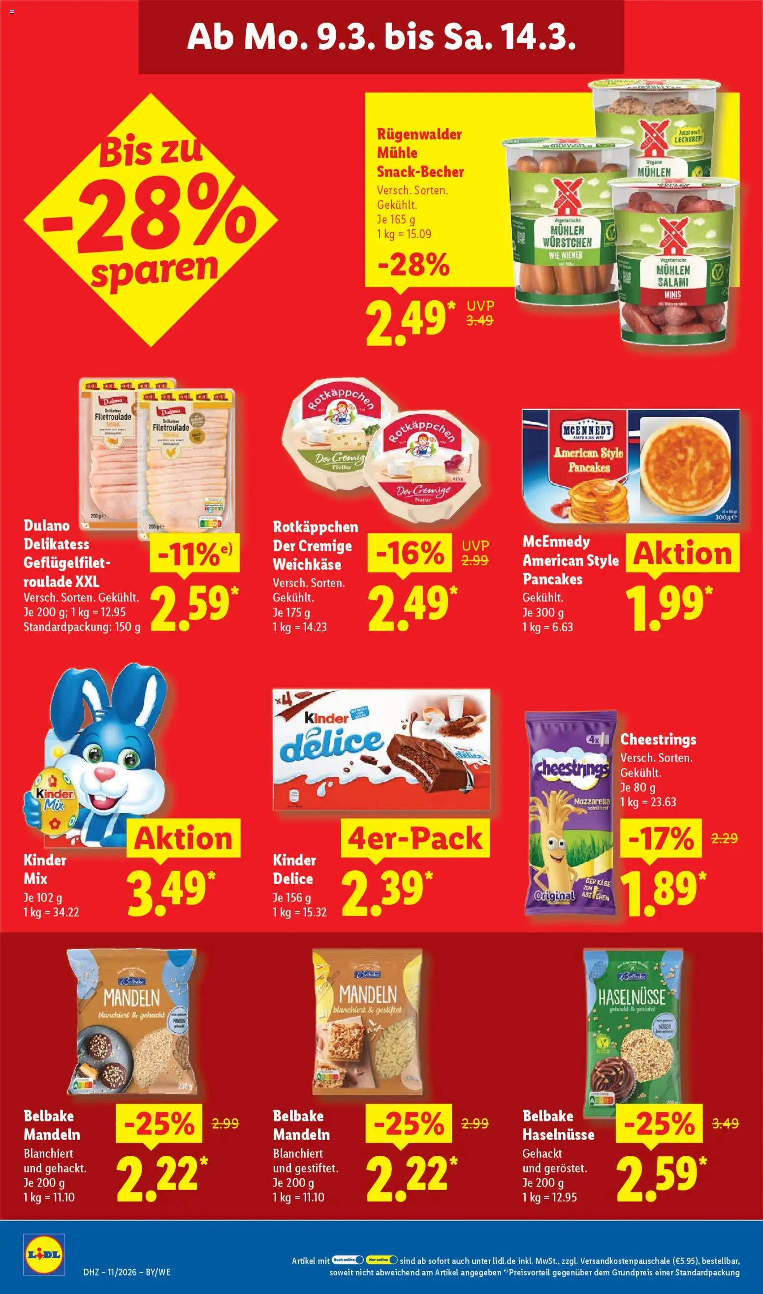 Lidl Prospekt München – gültig ab 09.03.2026 | Seite: 26 | Produkte: Mühle, Käse, Mandeln, Rotkäppchen