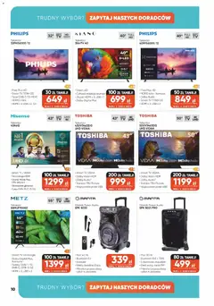 Pogląd oferty "Max elektro Gazetka" - ważna od 29.01.2026 | Strona: 10 | Produkty: Telewizor, Radio, Głośnik, USB