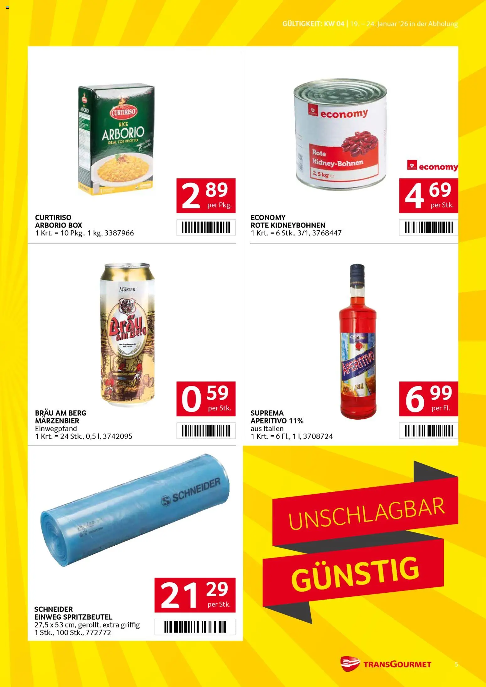 Transgourmet Flugblatt gültig ab 19.01.2026 | Seite: 5 | Produkte: Box