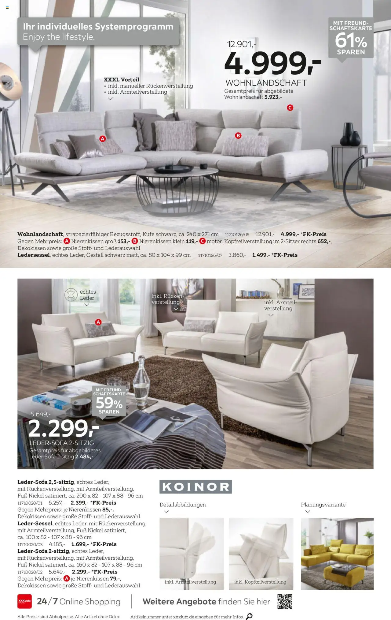 XXXL Lutz Möbeltrends – gültig ab 12.10.2025 | Seite: 4 | Produkte: Wohnlandschaft, Ledersofa