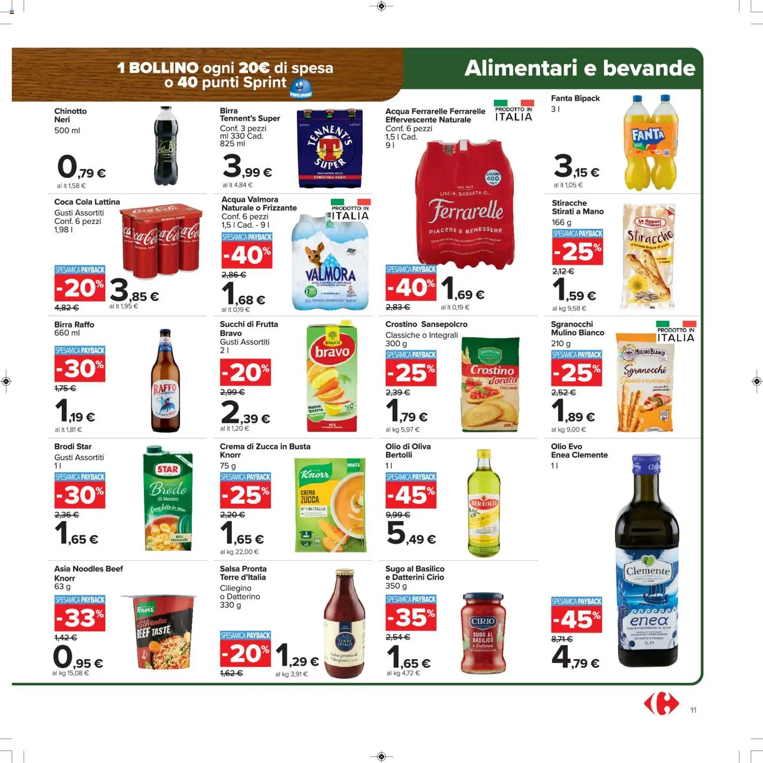Volantino Carrefour del 15.01.2026 | Pagina: 11 | Prodotti: Crema, Salsa, Zucca, Coca Cola