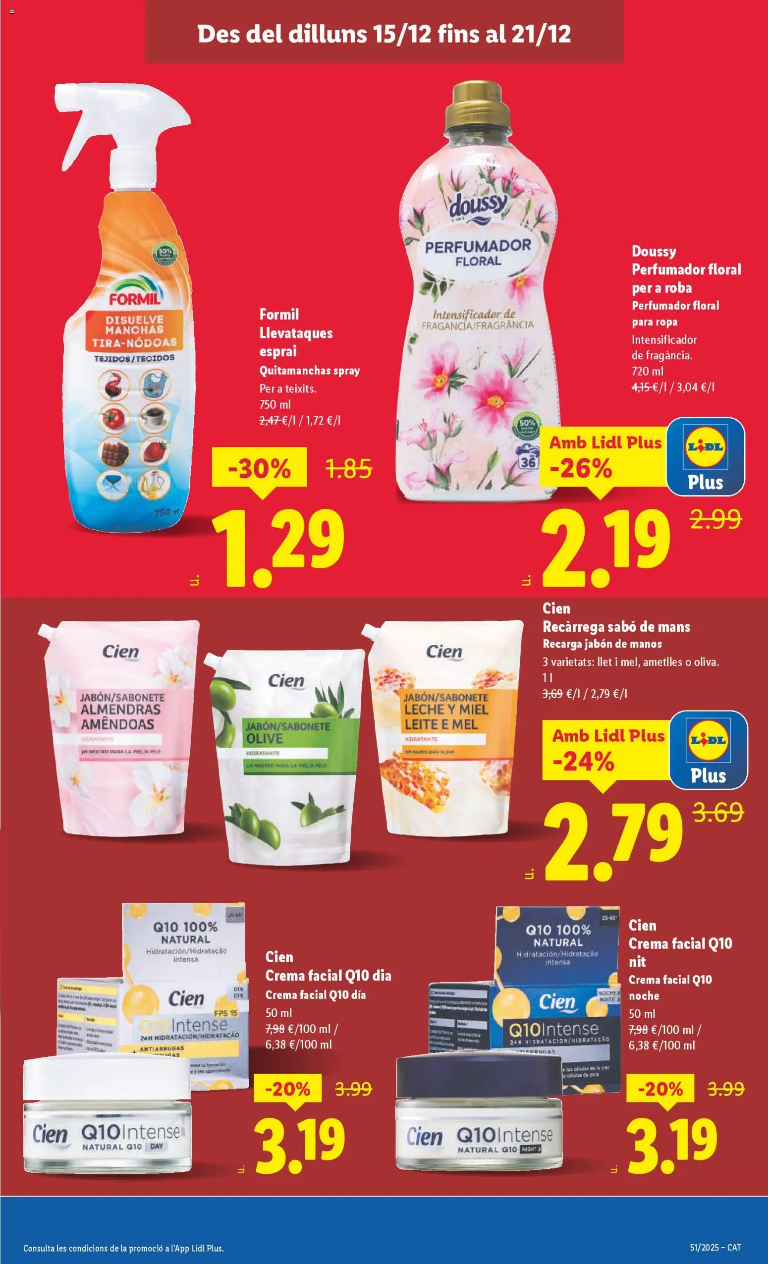 Lidl folleto │ válido desde el 15.12.2025 | Página: 21 | Productos: Quitamanchas, Leche, Crema, Ropa