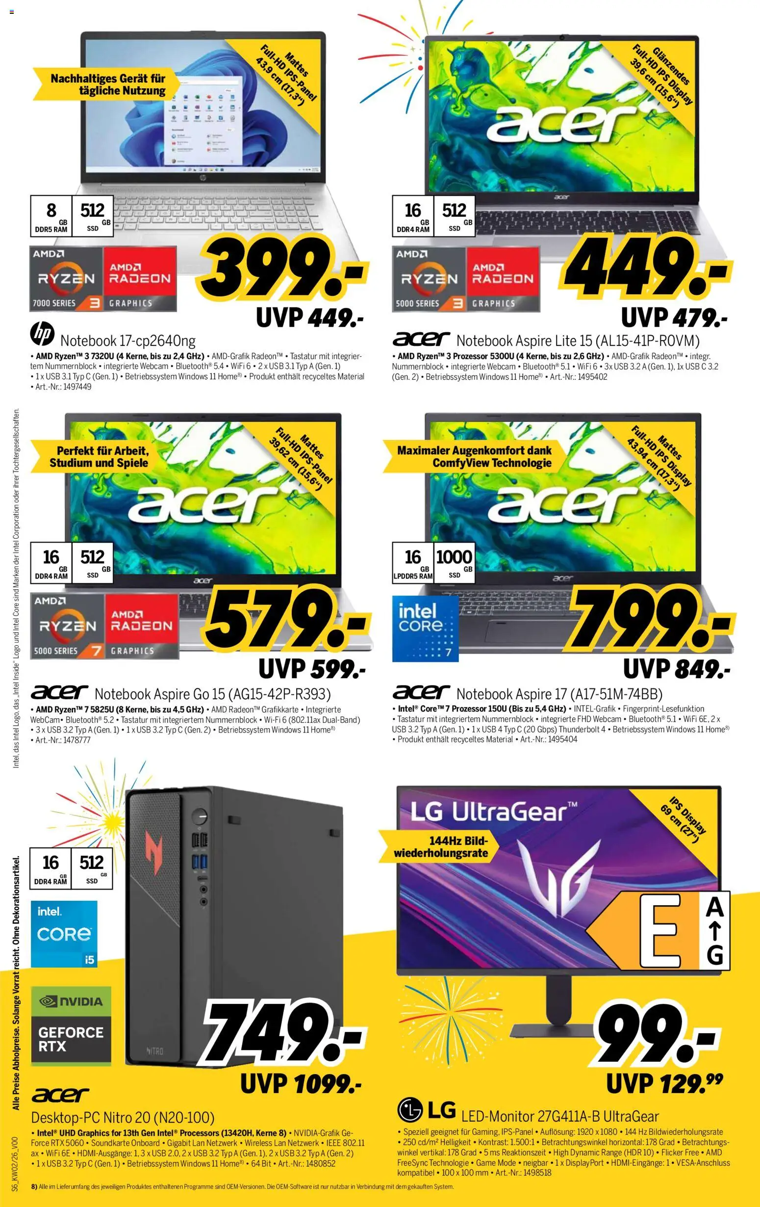 Medimax Prospekt 	 – gültig ab 03.01.2026 | Seite: 6 | Produkte: HP, LG, Grafikkarte, Tastatur