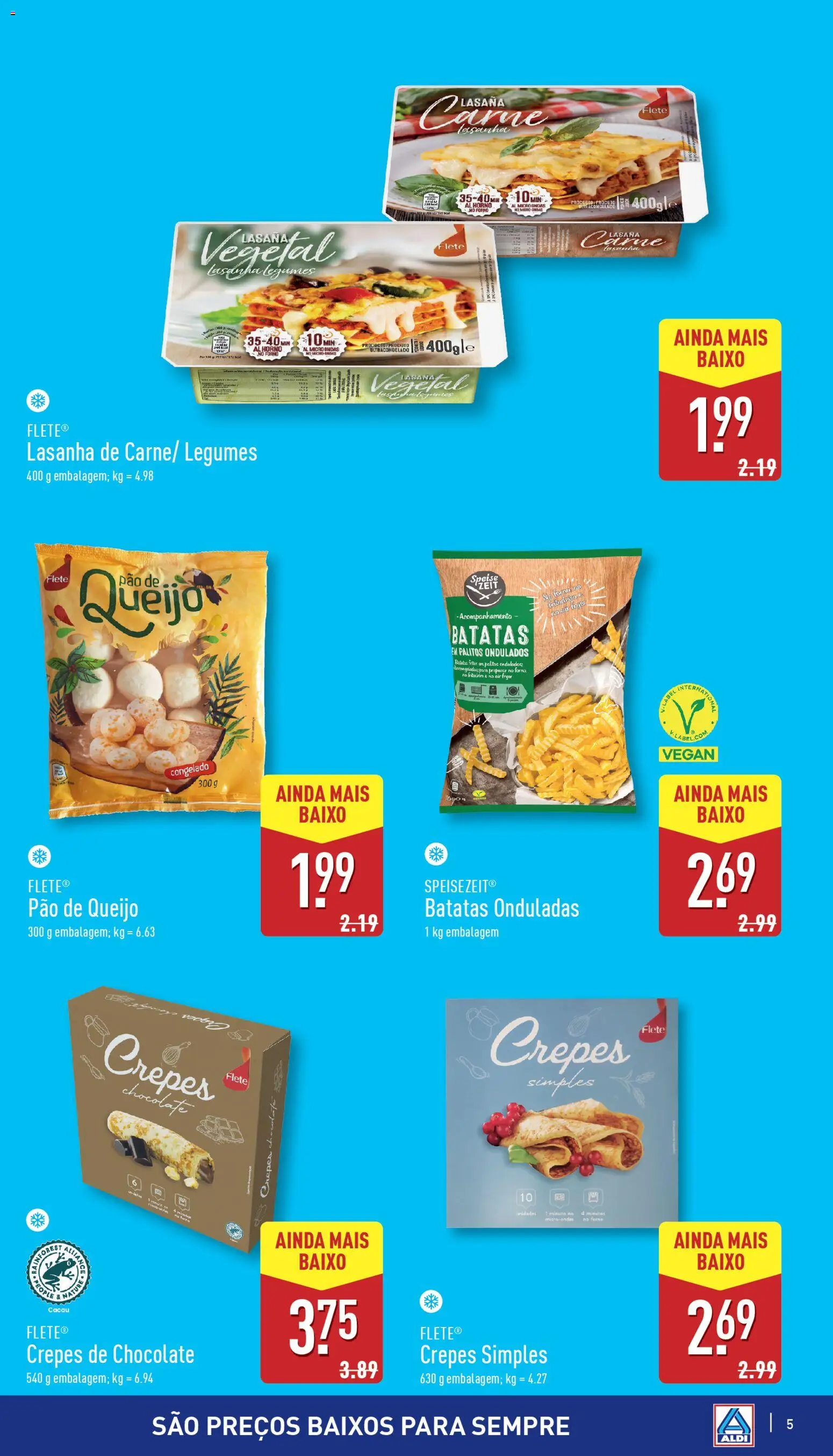 Aldi folheto │ válido de 22.10.2025 | Página: 5 | Produtos: Pão de queijo, Microondas, Queijo, Chocolate