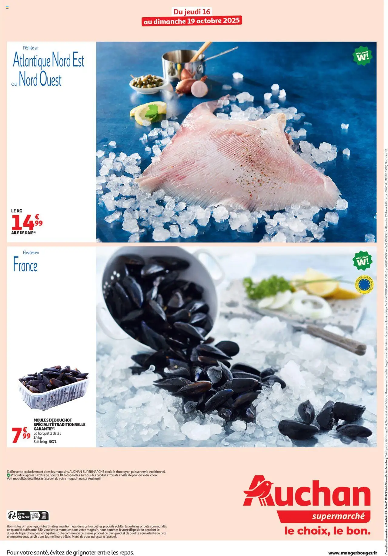 {H1} | Page: 2 | Produits: Aile de raie, Poissonnerie, Moules de bouchot