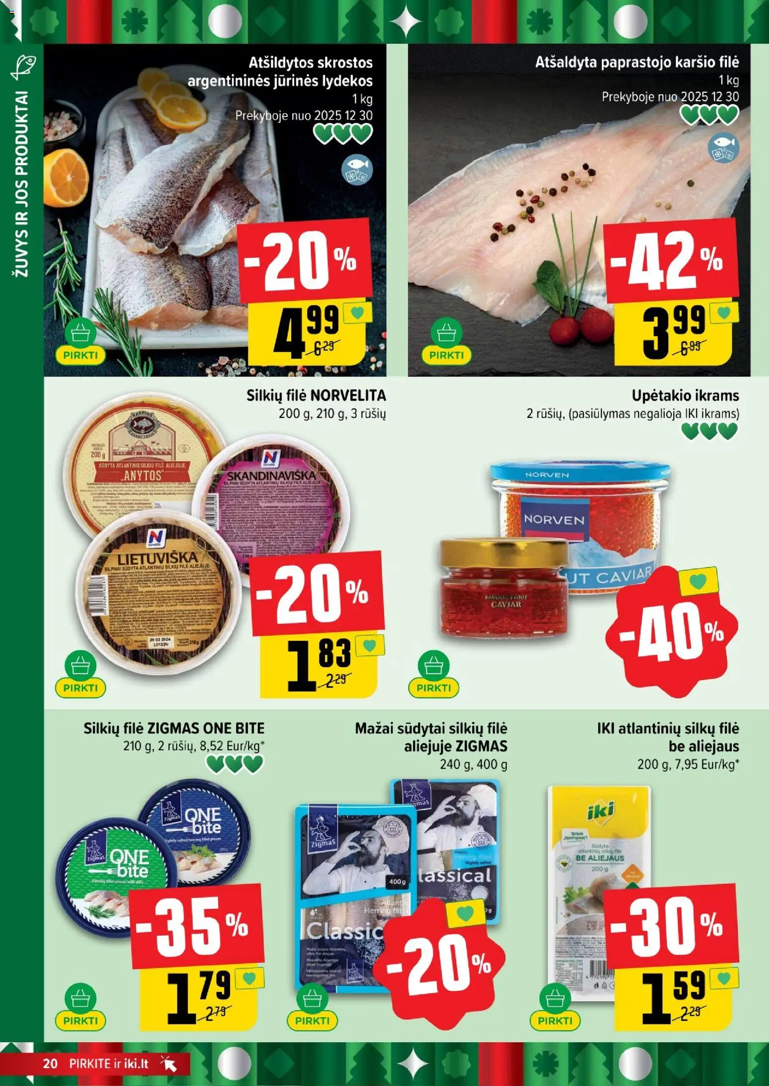 IKI akcijos nuo 29.12.2025 | Puslapis: 20 | Prekių: Silkių filė