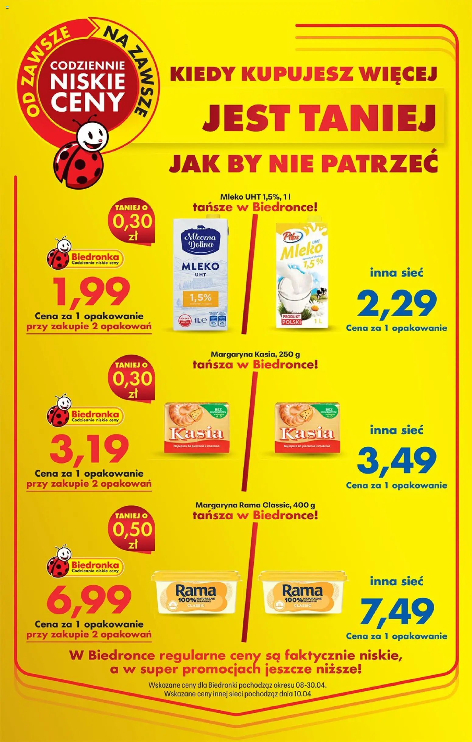 Biedronka gazetka od czwartku od 23.04.2026 | Strona: 10 | Produkty: Margaryna, Mleko