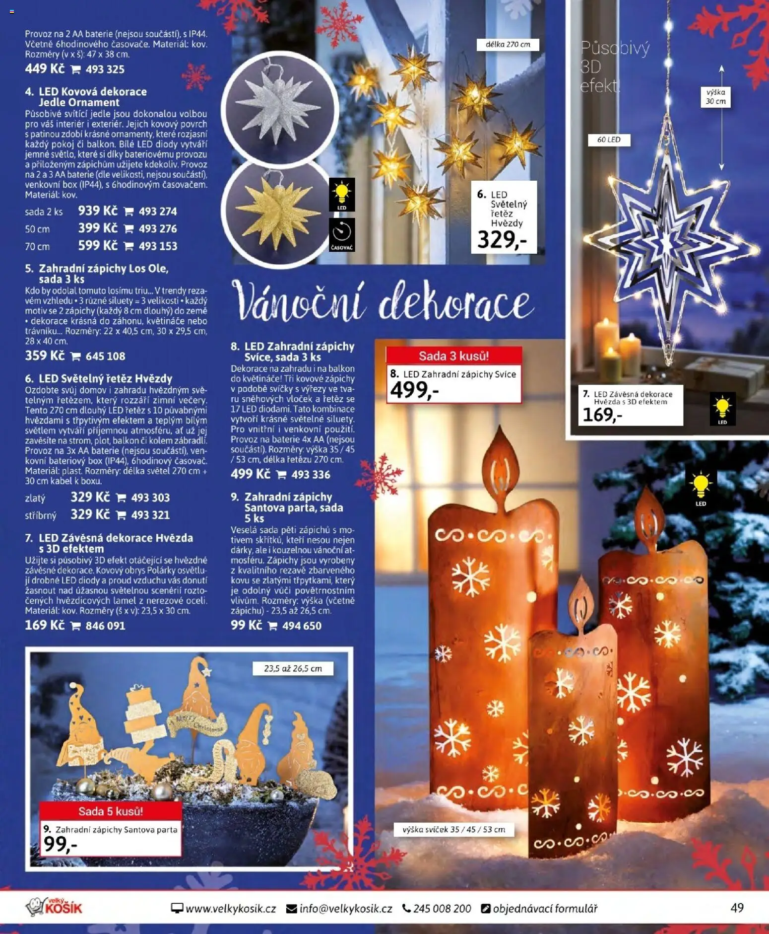 Velký Košík katalog listopad 2025 od 01.11.2025 | Strana: 49 | Produkty: Květináče, Časovač, LED, Dekorace