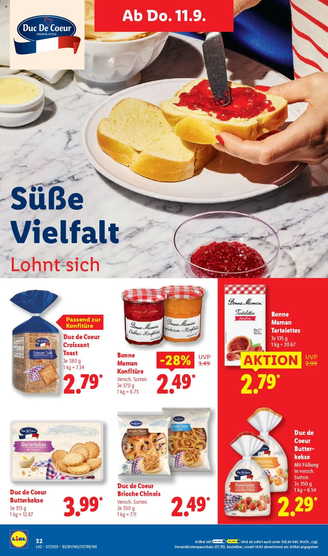 Lidl Prospekt Zossen 	 - gültig ab dem 08.09.2025 | Seite: 44 | Produkte: Toast, Croissant, Butterkekse, Kekse