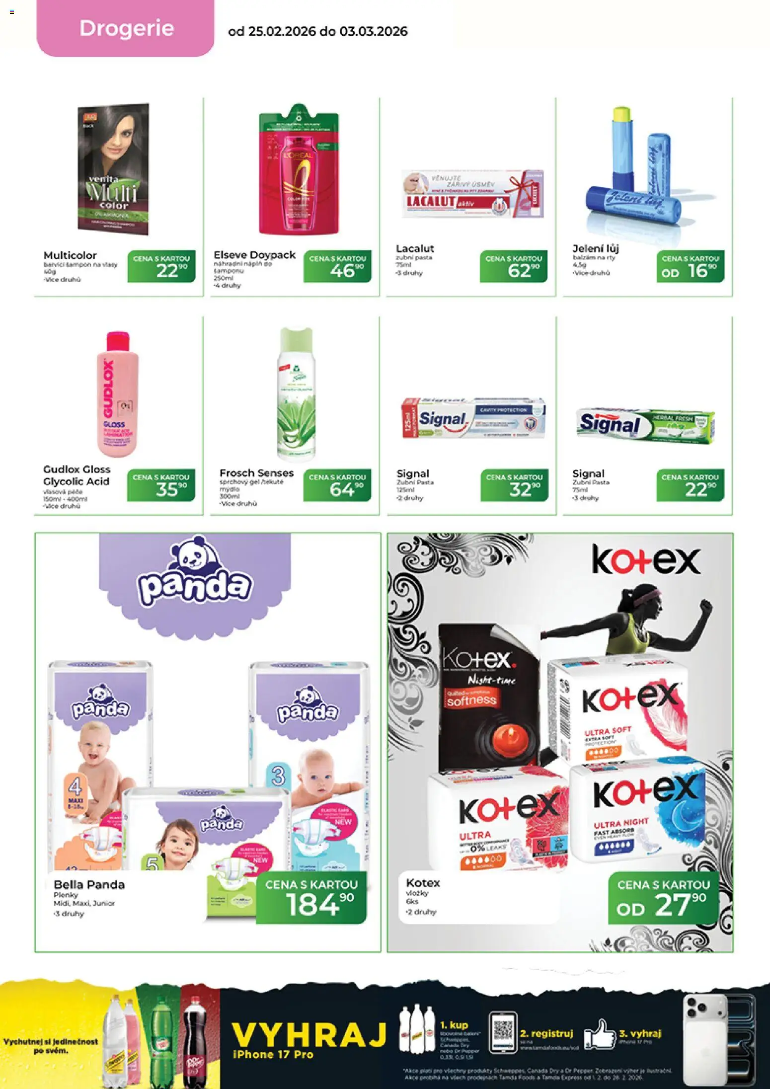 Tamda Foods leták od 25.02.2026 | Strana: 56 | Produkty: Sprchový gel, Iphone, Plenky, Šampon