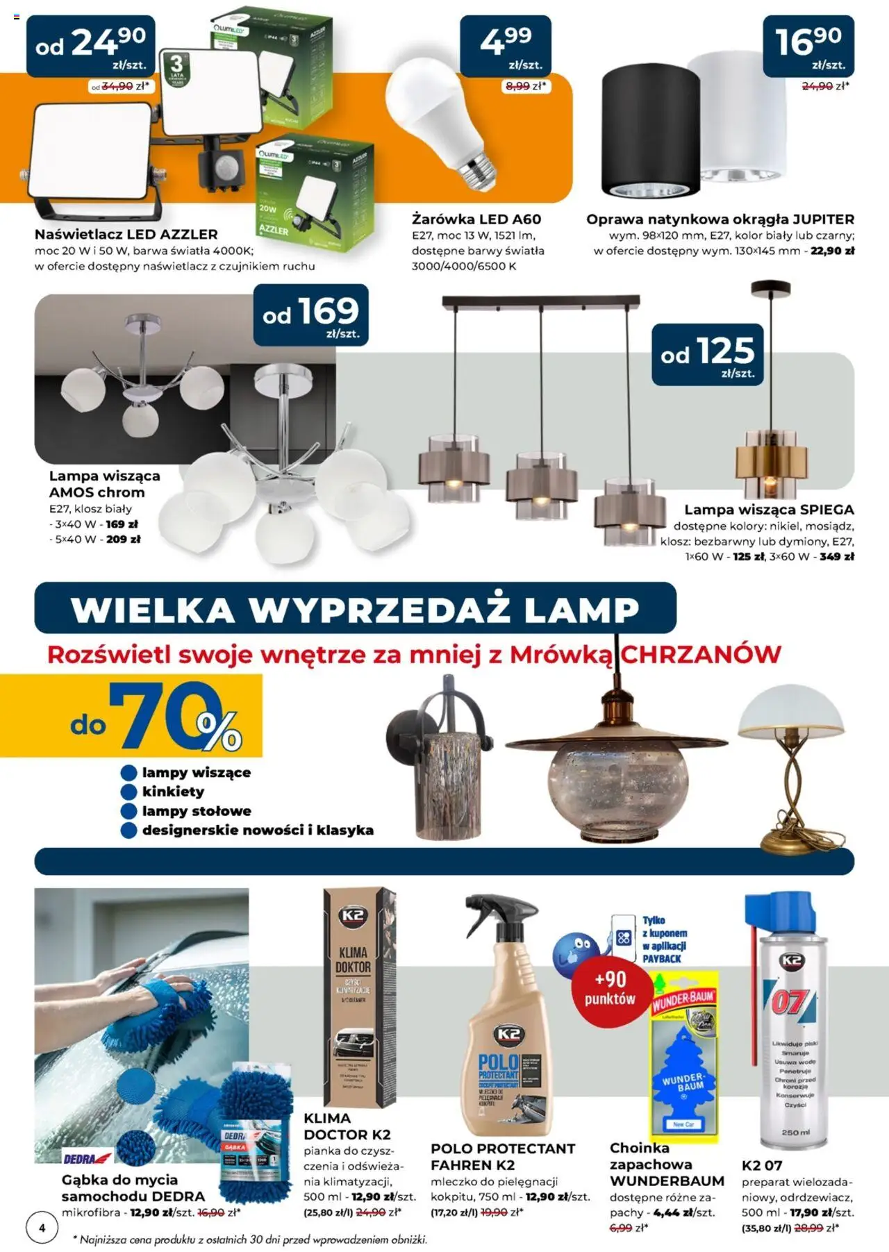 Mrówka Gazetka - Chrzanów od 07.08.2025 | Strona: 4 | Produkty: Choinka, Lampa, Gąbka