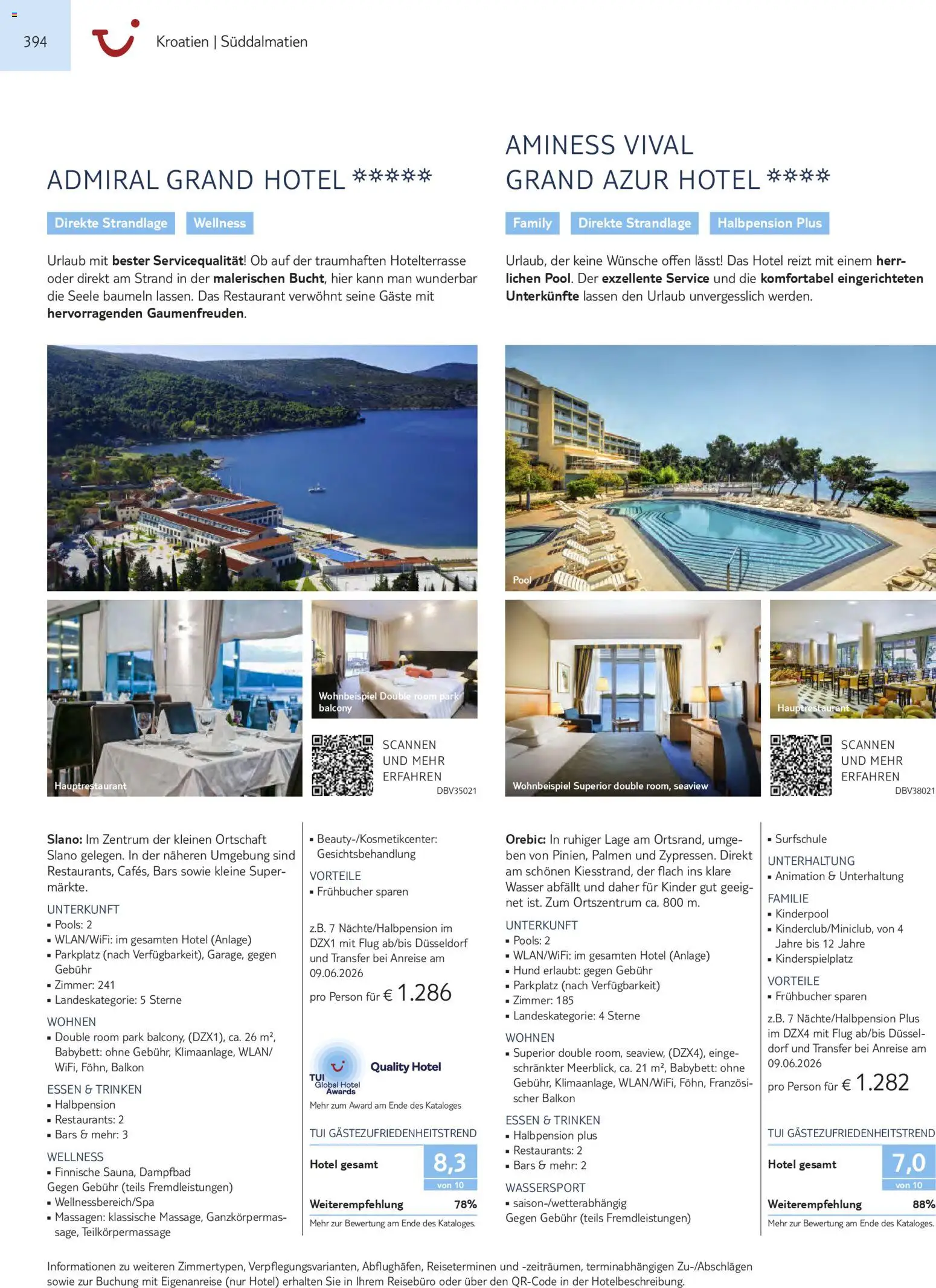 Aida  Südeuropa & Nordafrika 2026/27 – gültig ab 01.01.2026 | Seite: 394 | Produkte: Babybett, Wasser