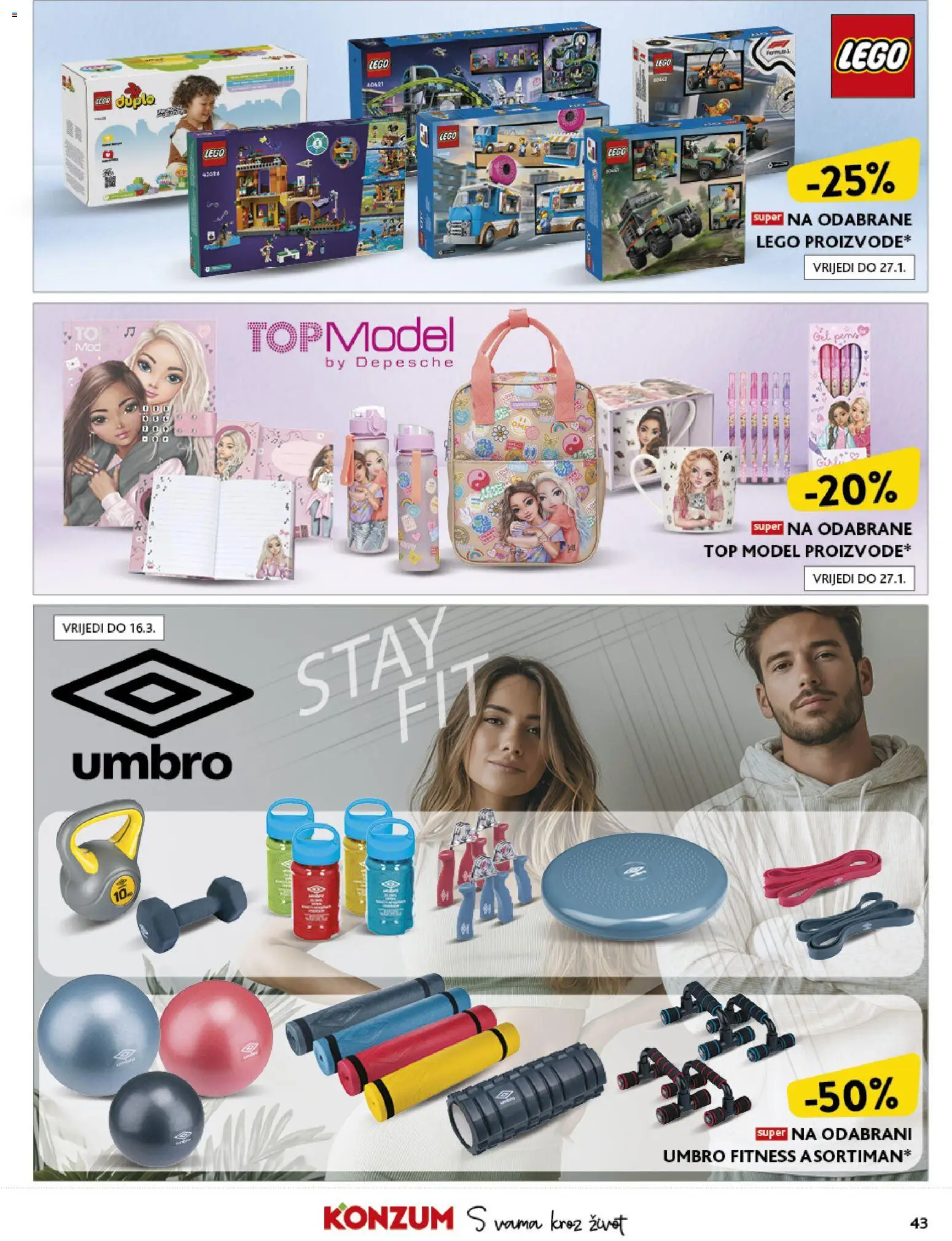 Konzum HR akciós ujság - amely érvényes a következő dátumtól: 14.01.2026 | Oldal: 43 | Termékek: Duplo