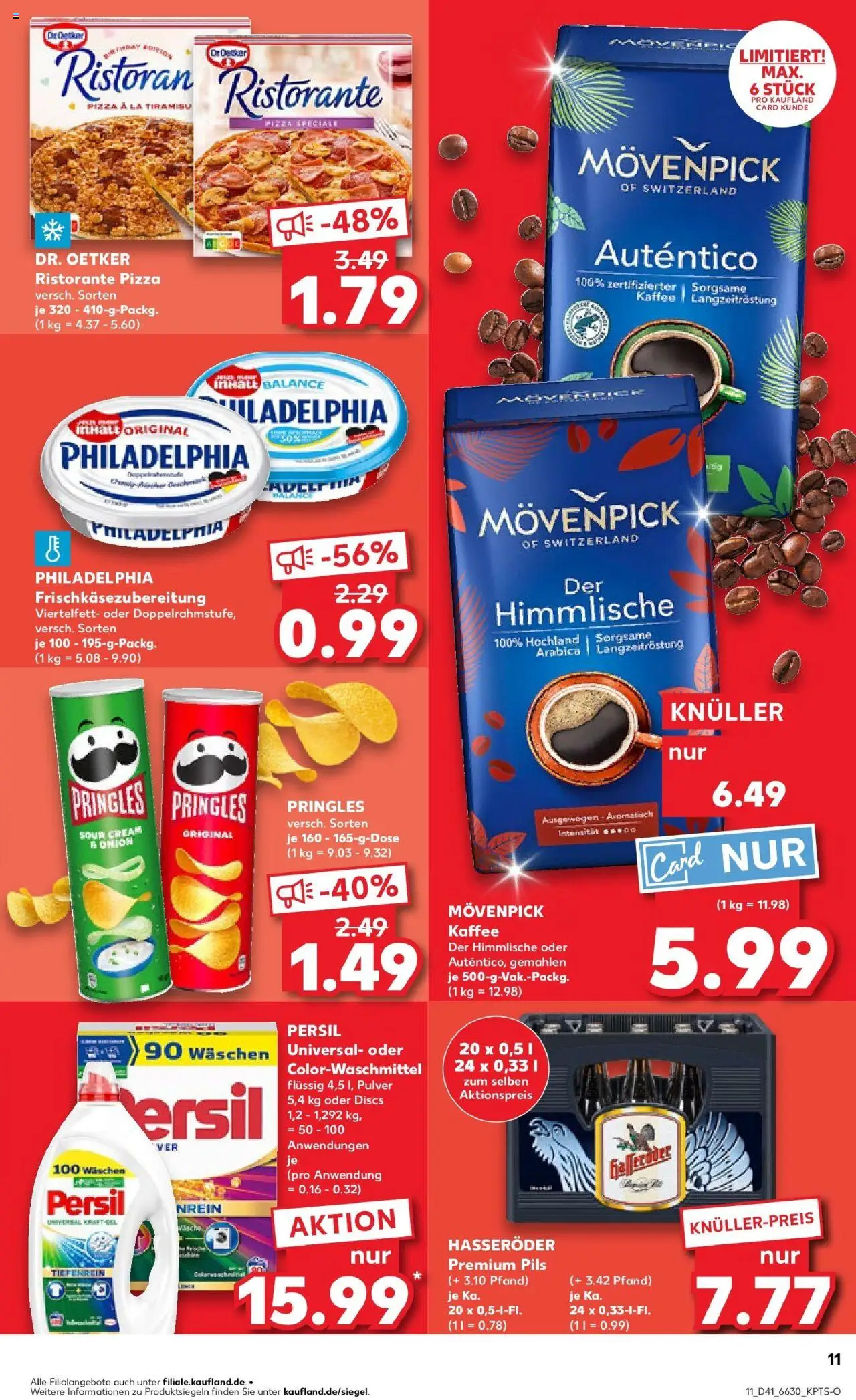 Kaufland prospekt Nordhorn	 – gültig ab 13.10.2025 | Seite: 11 | Produkte: Kaffee, Philadelphia, Movenpick kaffee, Persil
