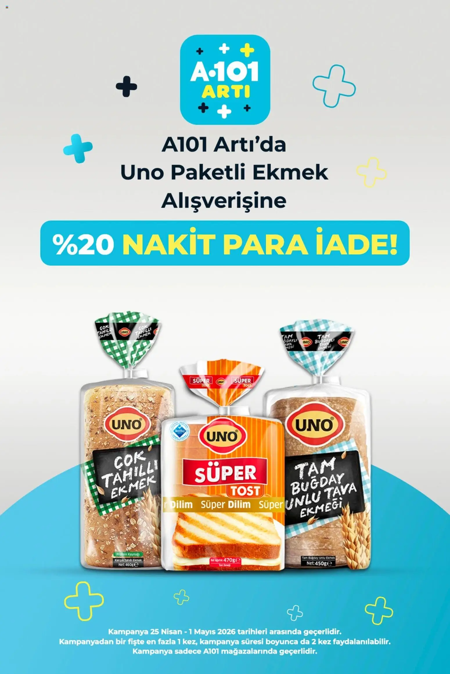 A101 - Arti - 25.04.2026 tarihinden itibaren geçerlidir | Sayfa: 4 | Ürünler: Ekmek, Tahıl