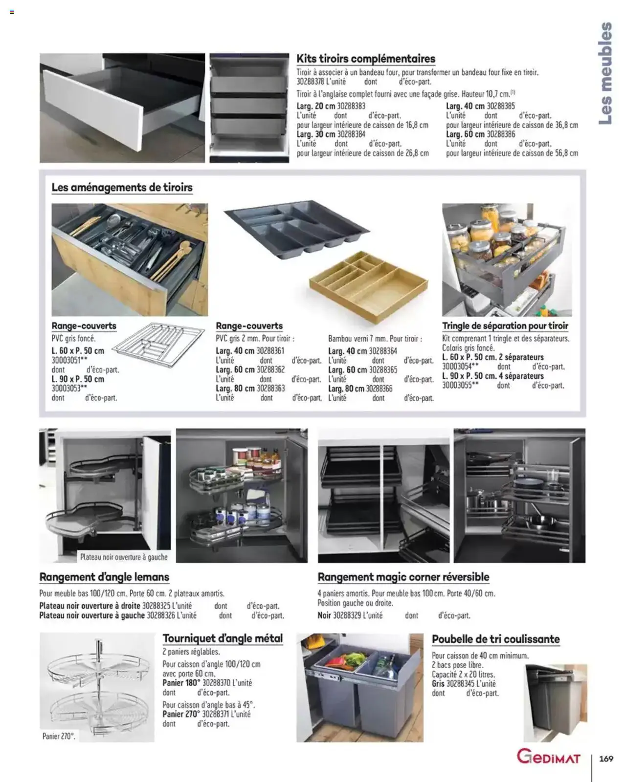  | Page: 169 | Produits: Meuble bas, Plateau, Porte, Tiroirs