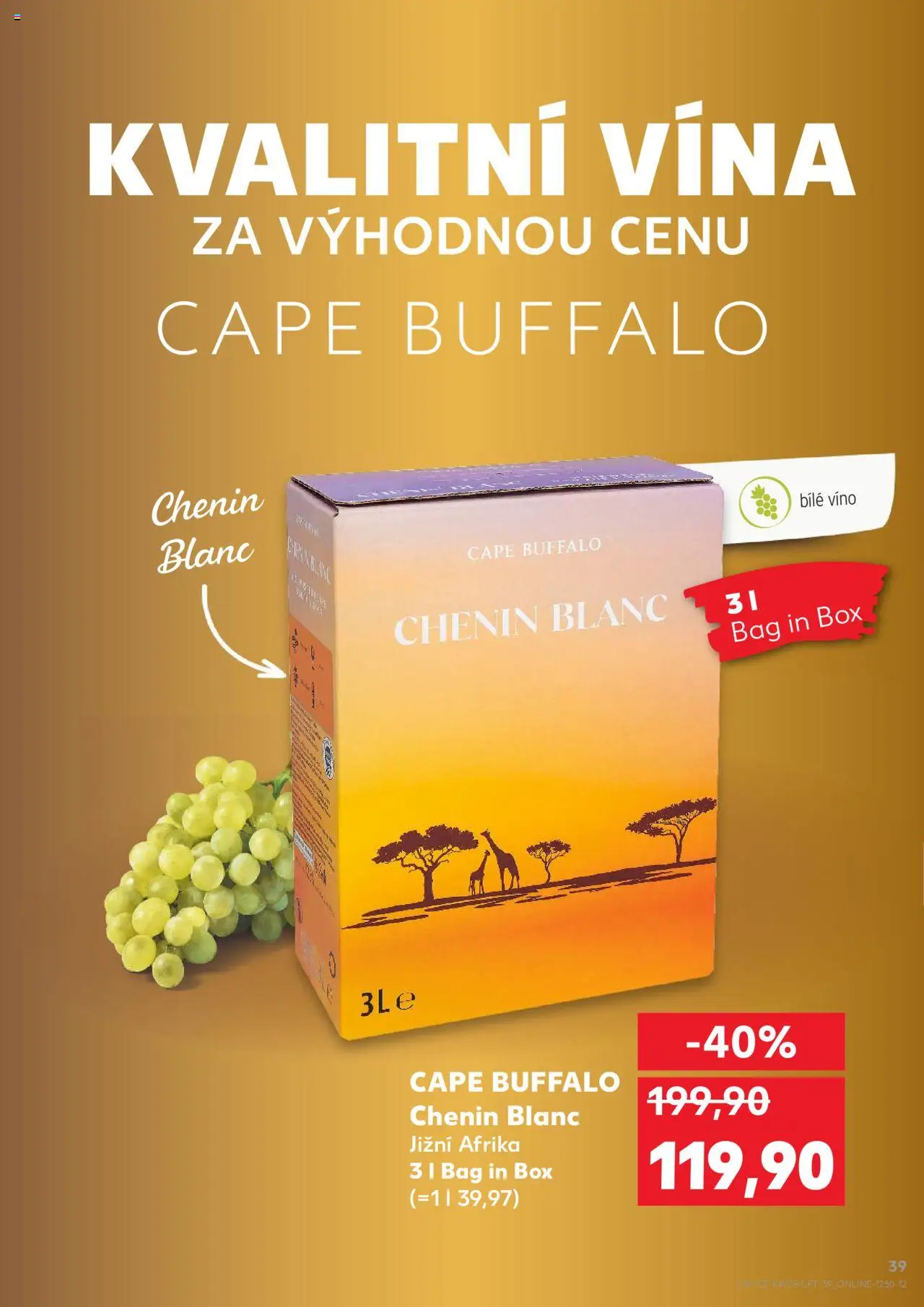 Kaufland leták - Plzeň od 17.09.2025 | Strana: 39 | Produkty: Bílé víno, Box, Víno