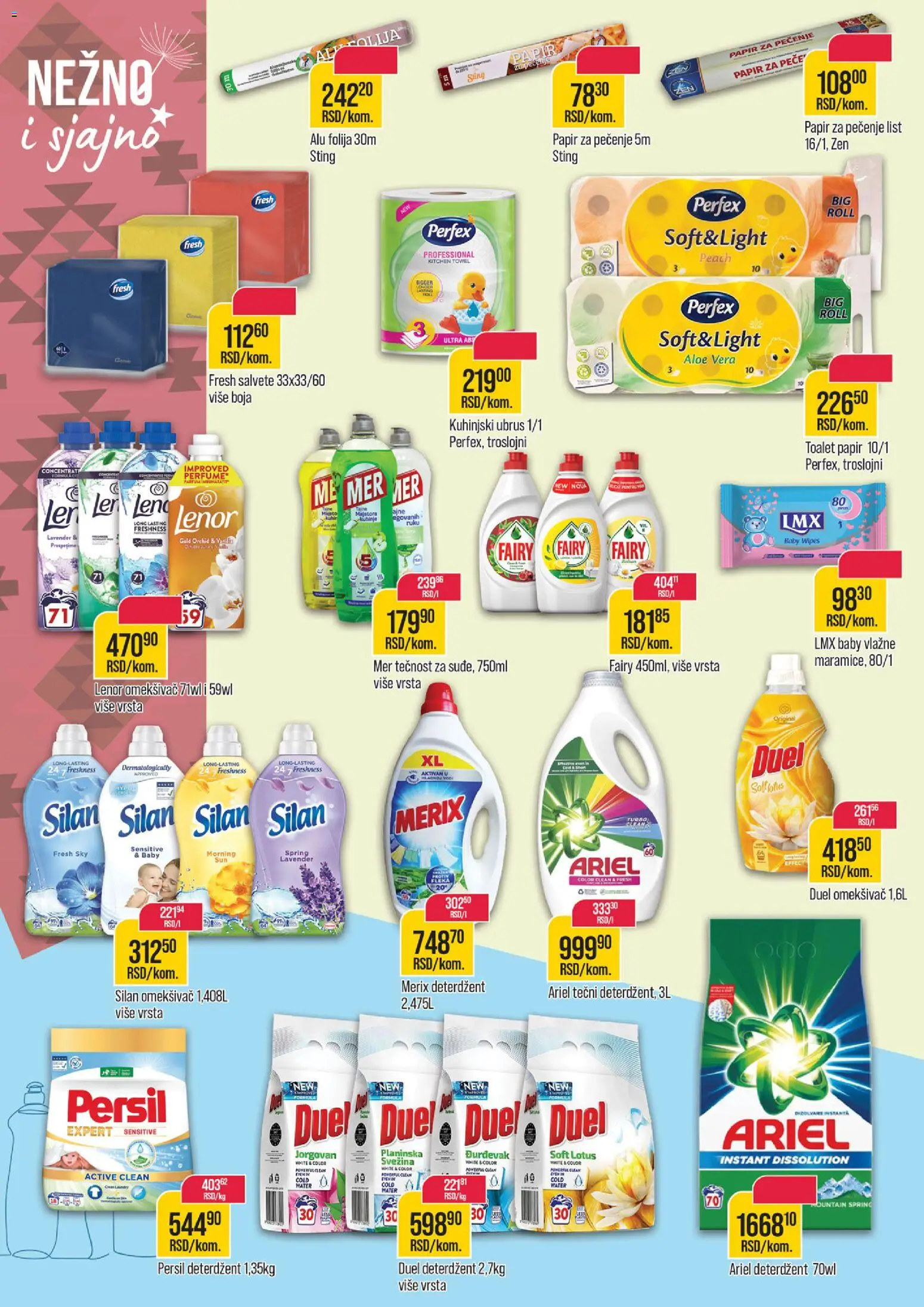 Zlatan Trag katalog - važi od 05.11.2025 | Strana: 10 | Proizvode: Lenor, Toalet papir, Salvete, Silan